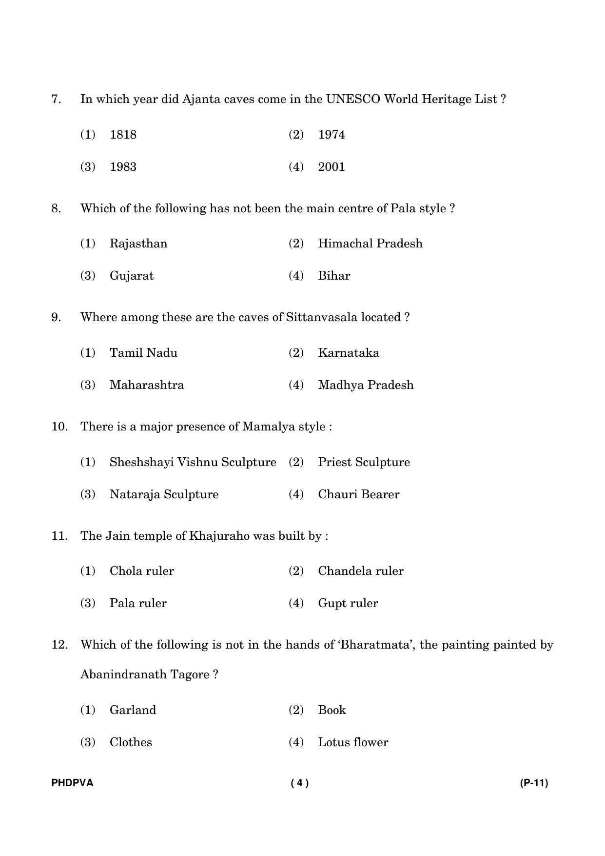 IGNOU PhD Entrance Test Ph. D. (Fine Arts) Entrance Test, July, 2023 Question Paper - Page 5