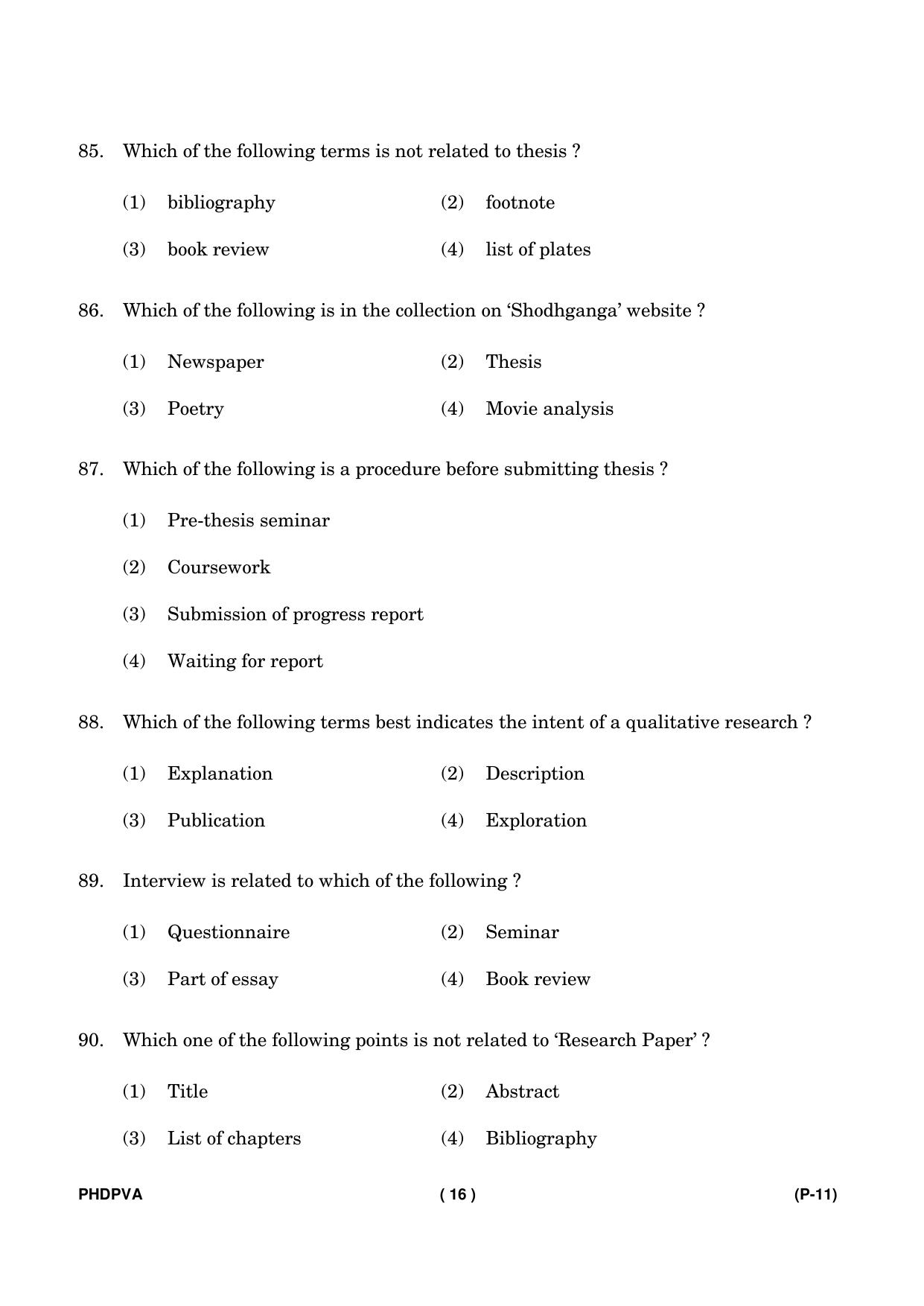 IGNOU PhD Entrance Test Ph. D. (Fine Arts) Entrance Test, July, 2023 Question Paper - Page 17