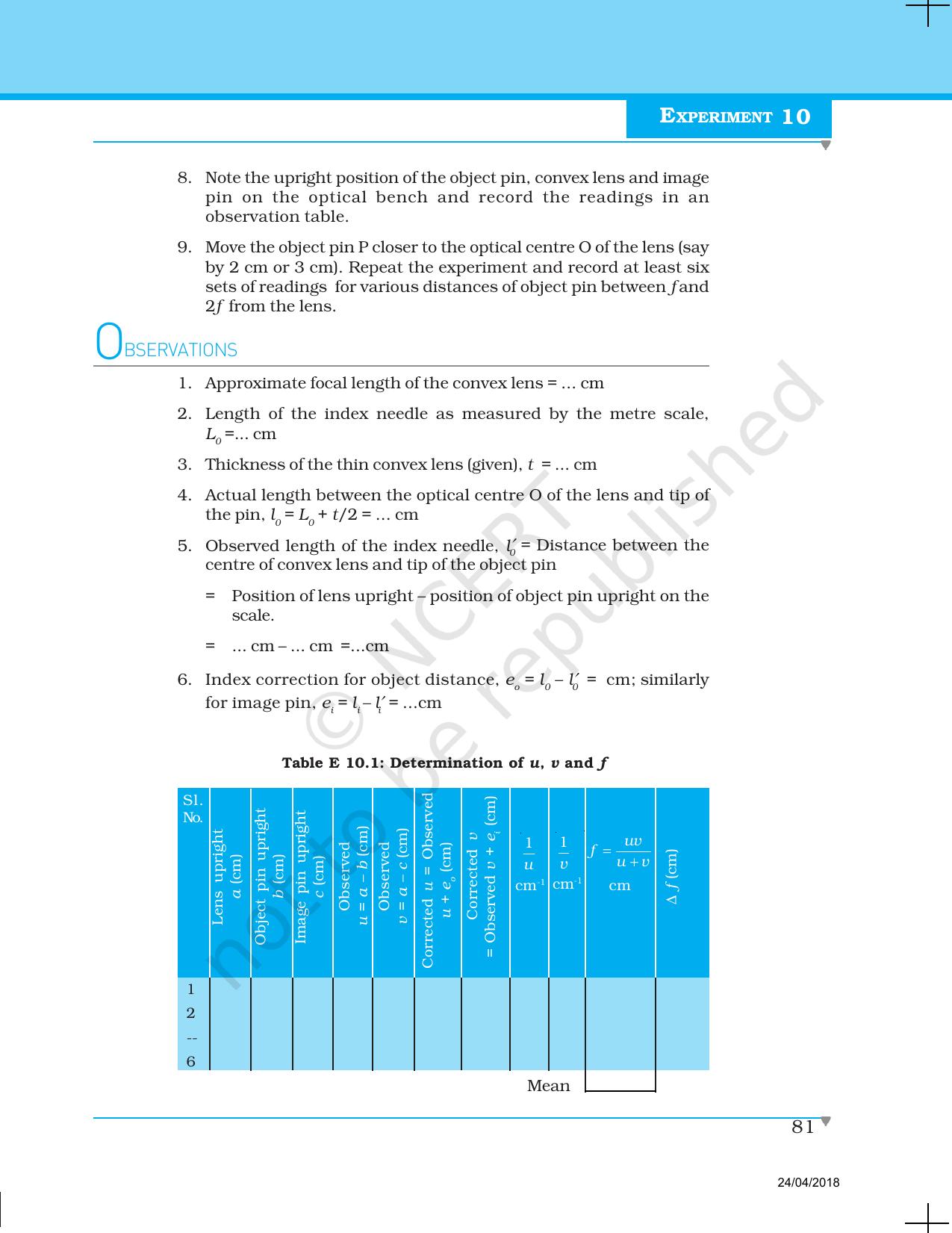 NCERT Laboratory Manuals for Class XII Physics - Experiment 10 - Page 5
