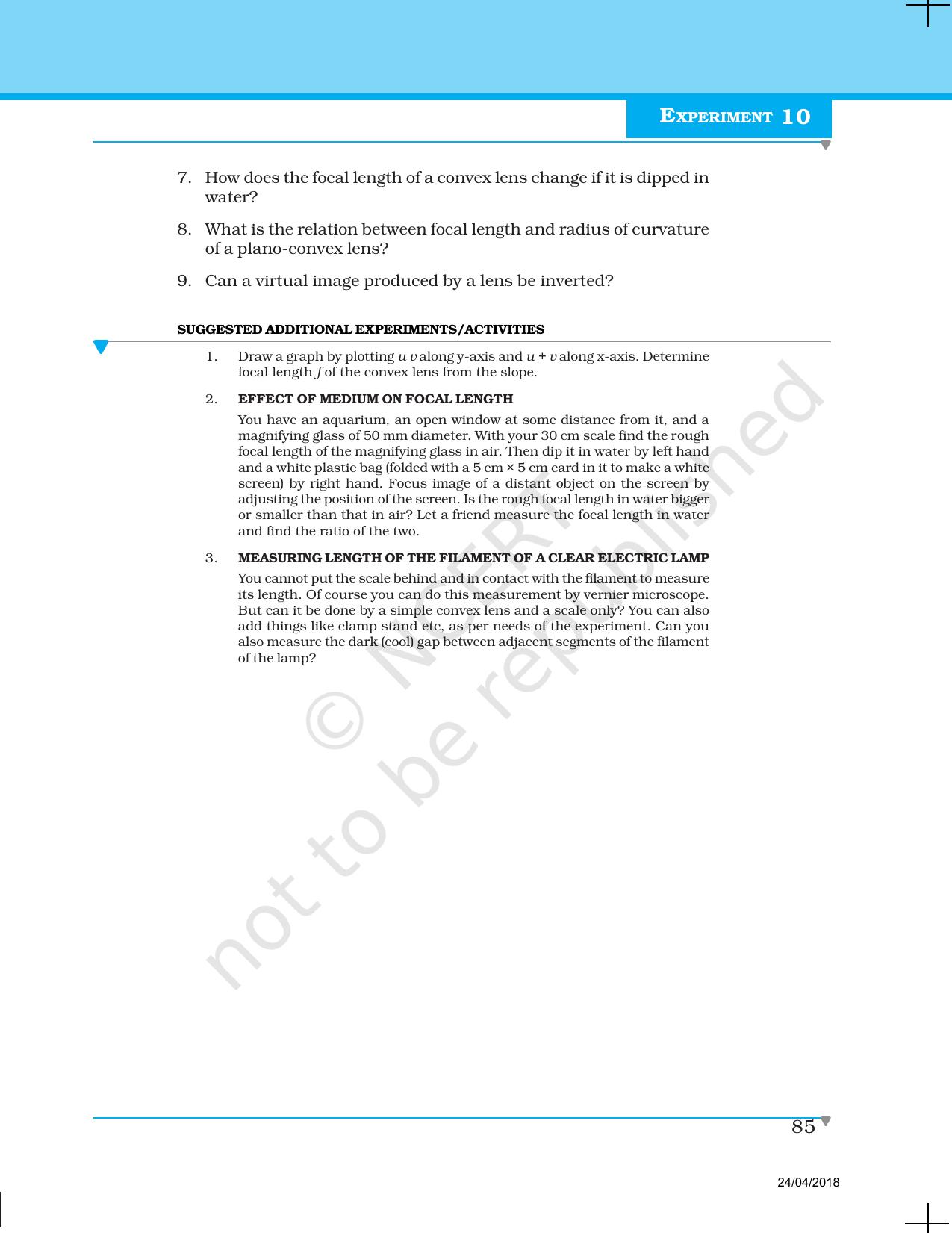 NCERT Laboratory Manuals for Class XII Physics - Experiment 10 - Page 9