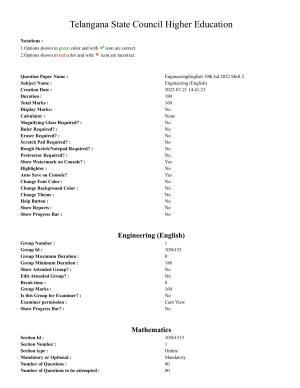 TS EAMCET 2022 Engineering  Question Paper with Key (19 July 2022 Afternoon (English ))