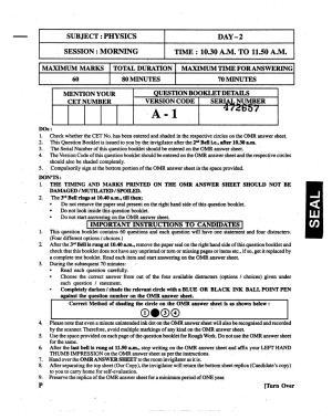 KCET Physics 2013 Question Papers