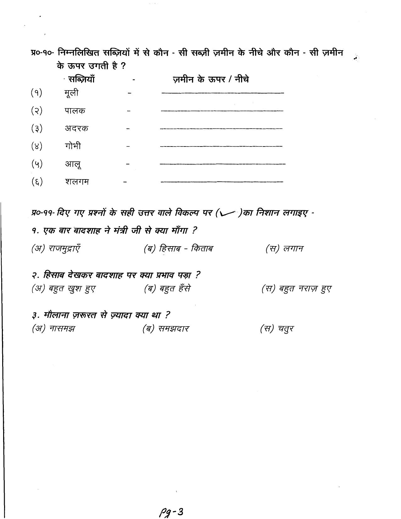 Worksheet for Class 5 Hindi Assignment 9 - Page 3
