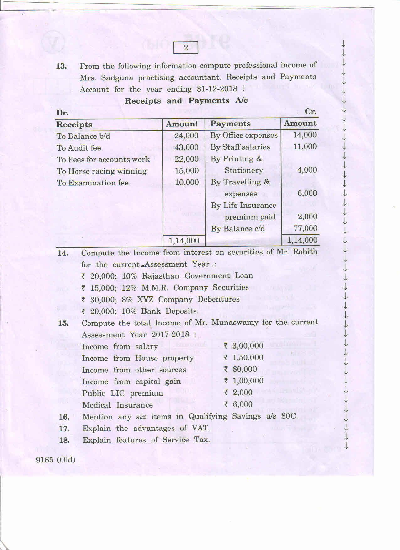 AP Inter 2nd Year Vocational Question Paper March - 2020 - Taxation - II (old) - Page 2
