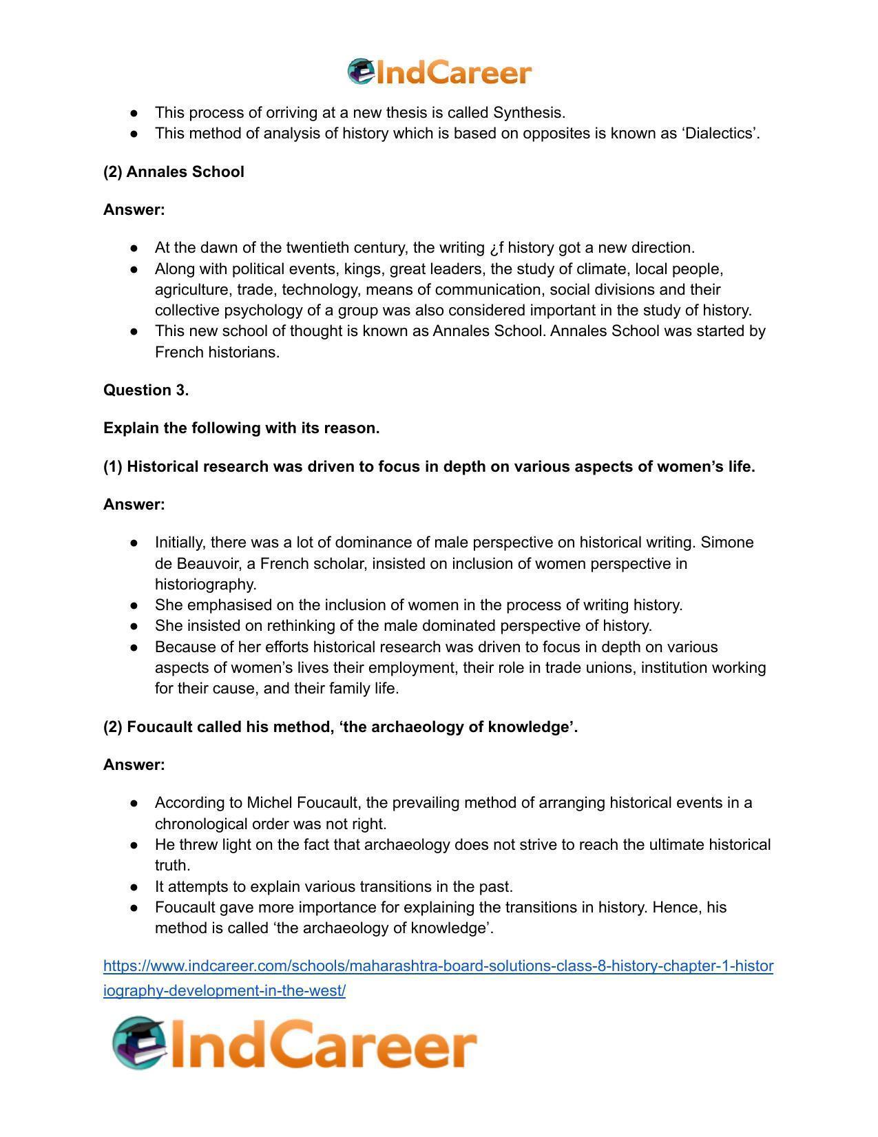 Maharashtra Board Solutions Class 8-History: Chapter 1- Historiography Development in the West - Page 4