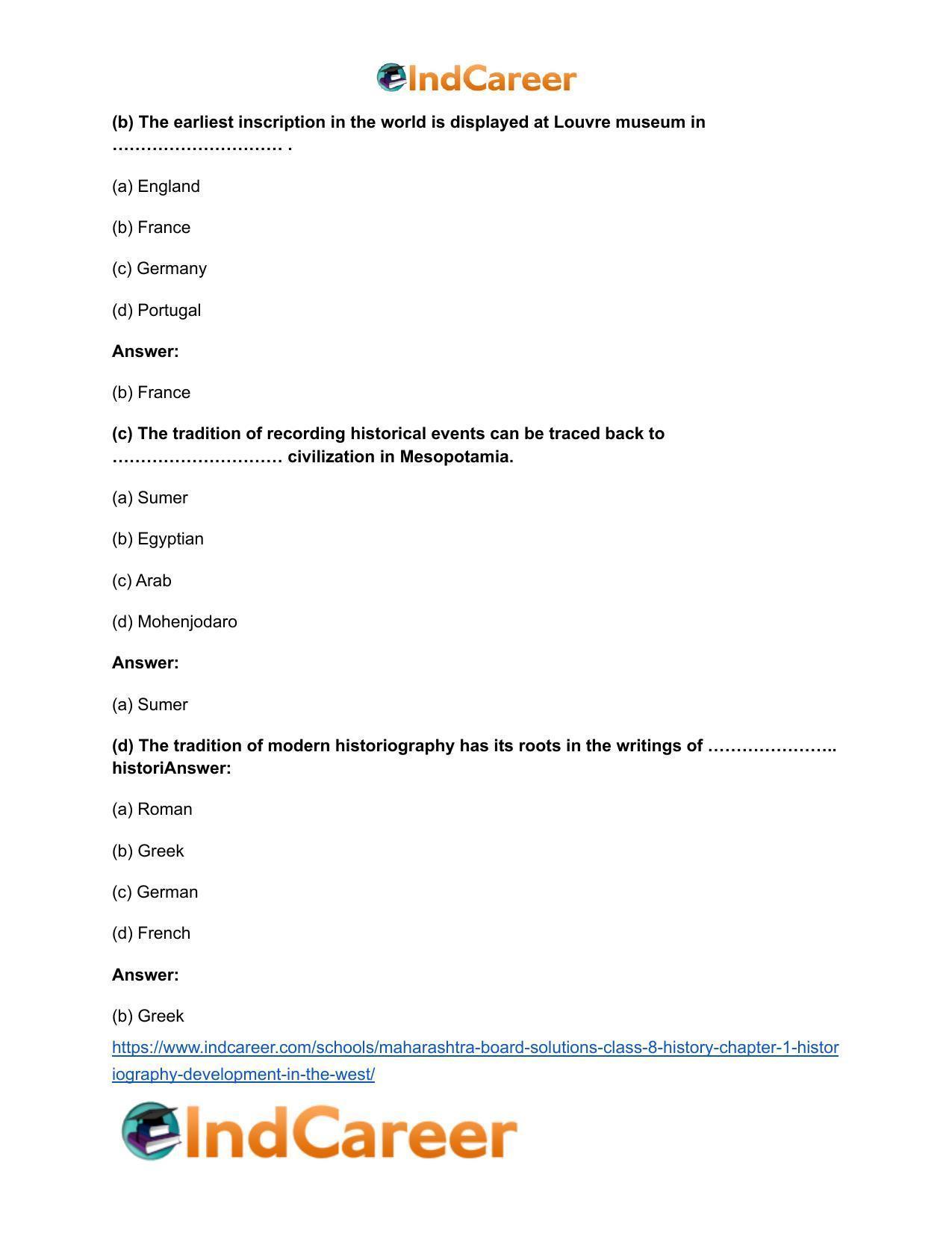 Maharashtra Board Solutions Class 8-History: Chapter 1- Historiography Development in the West - Page 8