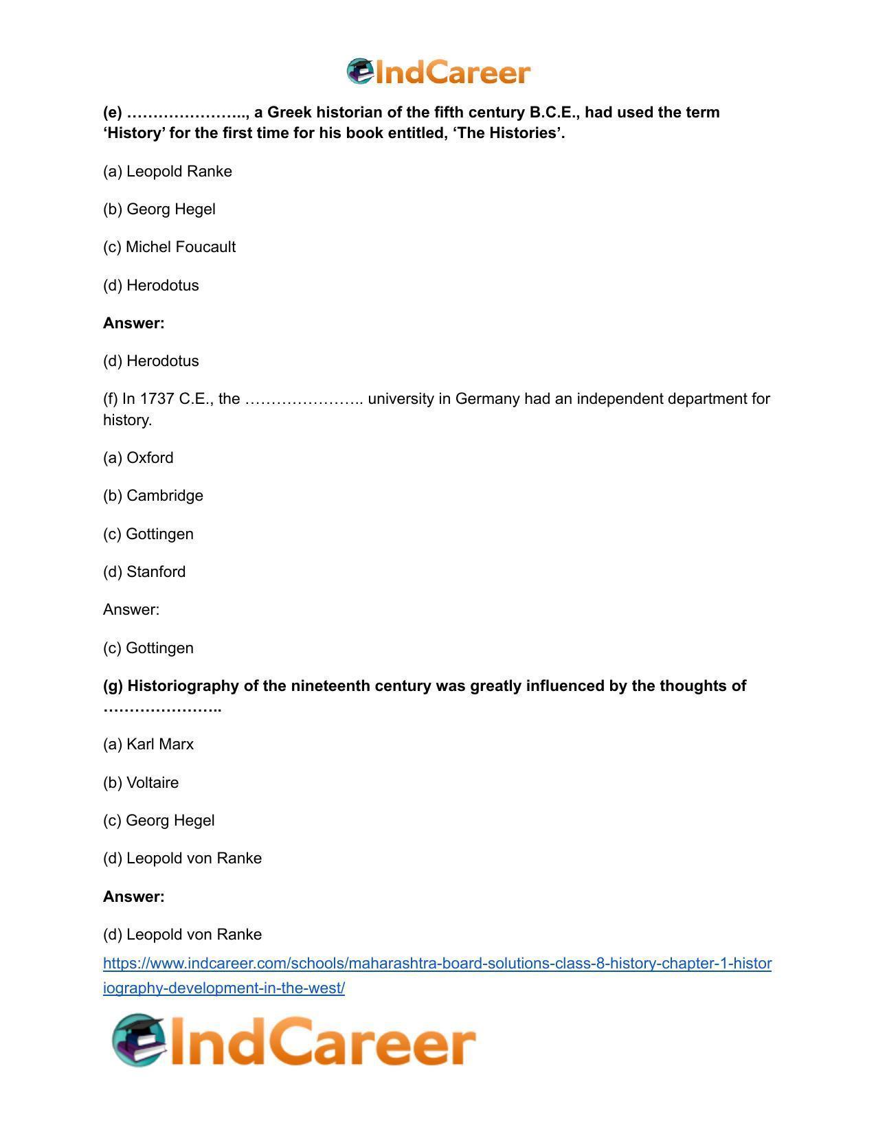 Maharashtra Board Solutions Class 8-History: Chapter 1- Historiography Development in the West - Page 9