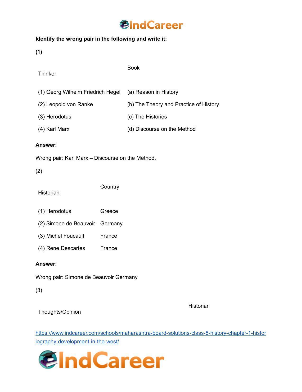 Maharashtra Board Solutions Class 8-History: Chapter 1- Historiography Development in the West - Page 12