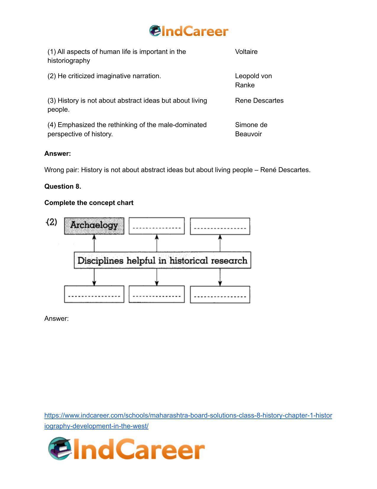 Maharashtra Board Solutions Class 8-History: Chapter 1- Historiography Development in the West - Page 13