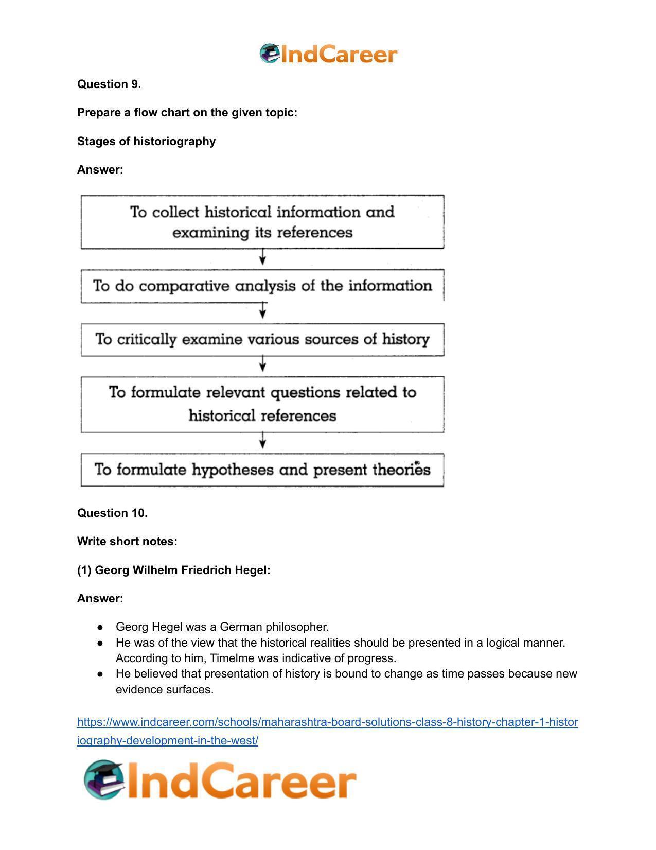Maharashtra Board Solutions Class 8-History: Chapter 1- Historiography Development in the West - Page 15