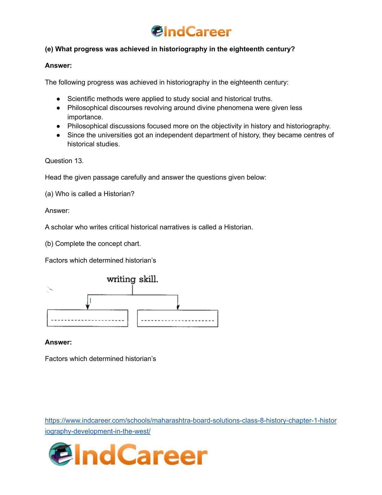 Maharashtra Board Solutions Class 8-History: Chapter 1- Historiography Development in the West - Page 19