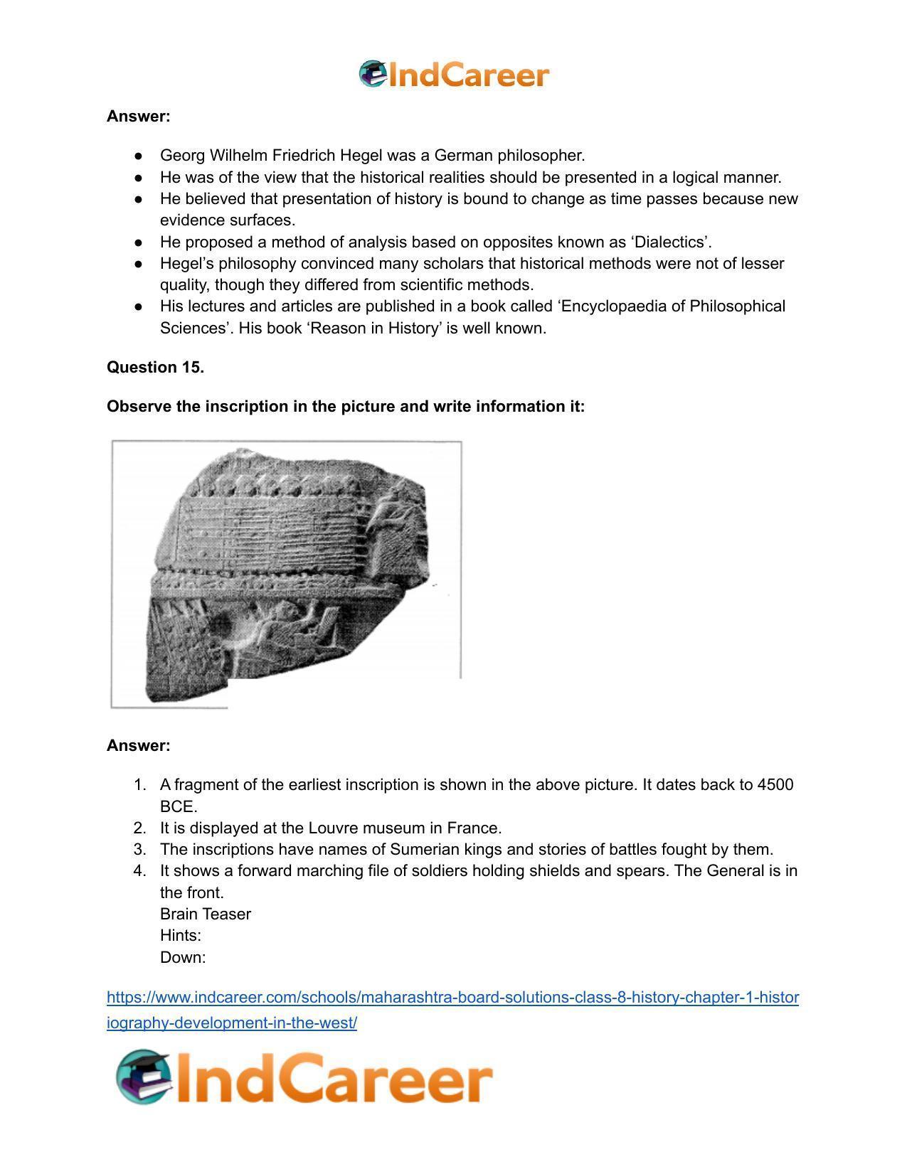 Maharashtra Board Solutions Class 8-History: Chapter 1- Historiography Development in the West - Page 21