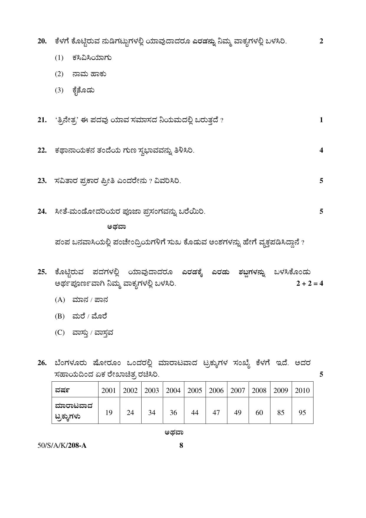 NIOS April 2015 Class 10 Kannada Question Paper - Page 8