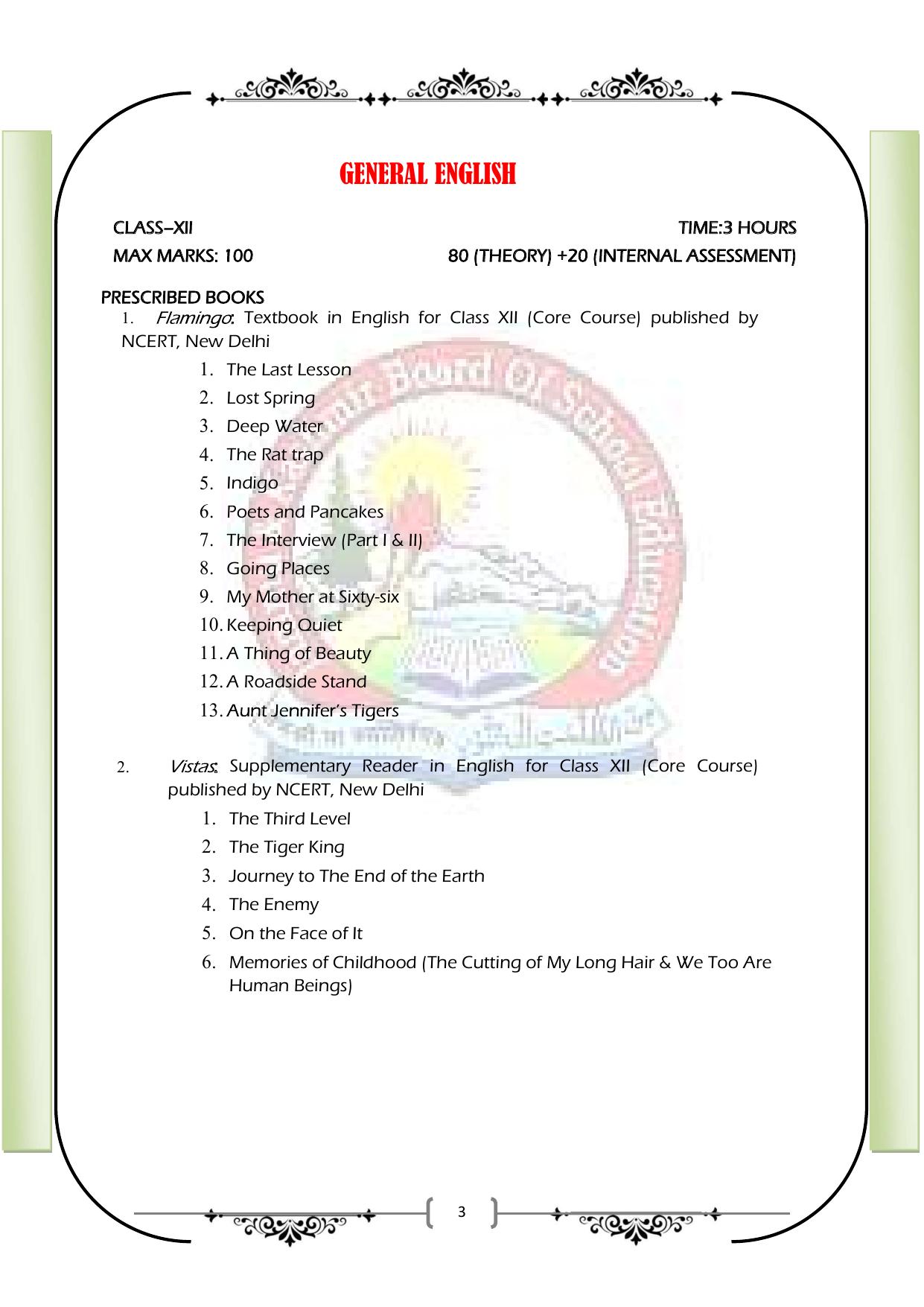 JKBOSE Syllabus for 12th class - Page 9