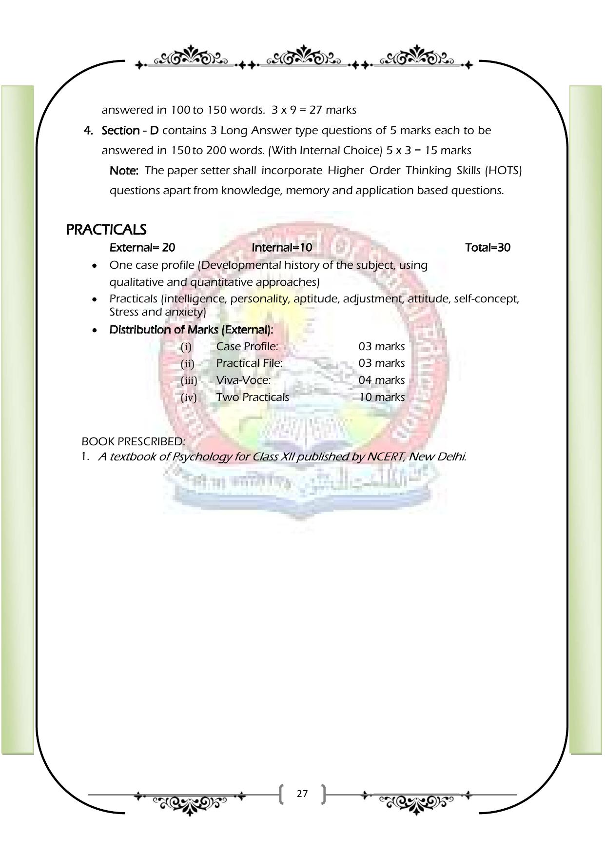 JKBOSE Syllabus for 12th class - Page 33