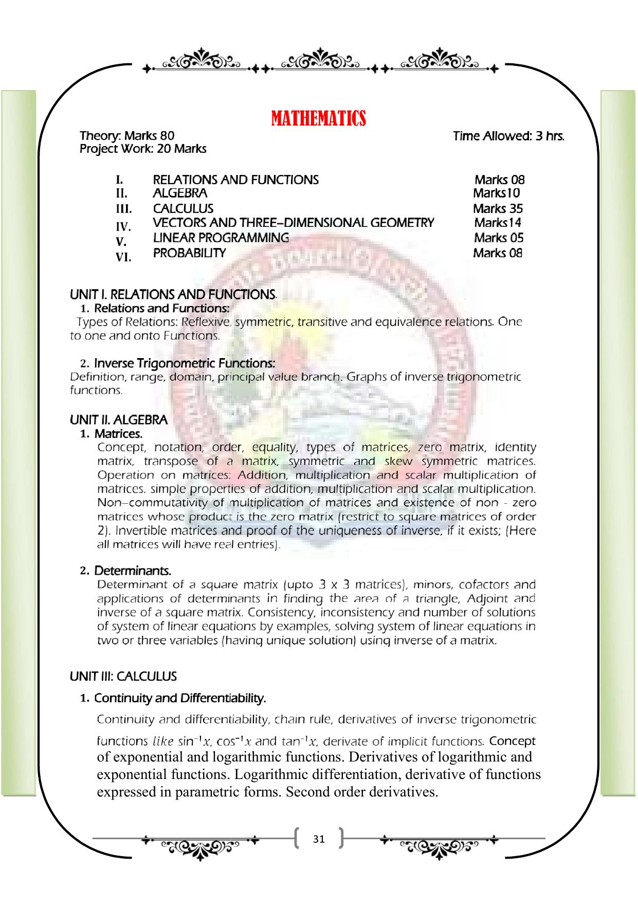 JKBOSE Syllabus for 12th class - Page 37