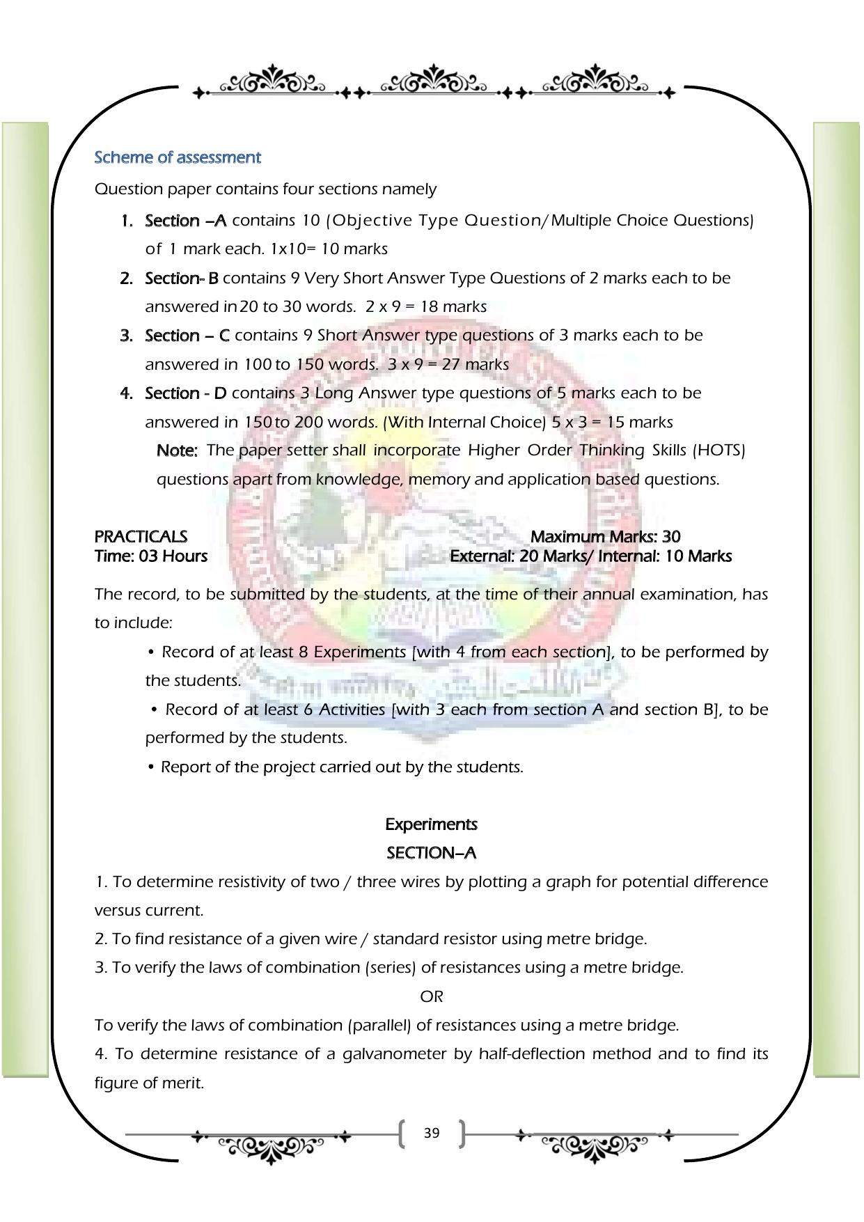 JKBOSE Syllabus for 12th class - Page 45