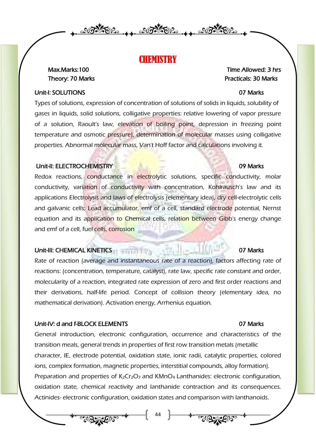 JKBOSE Syllabus for 12th class - Page 50