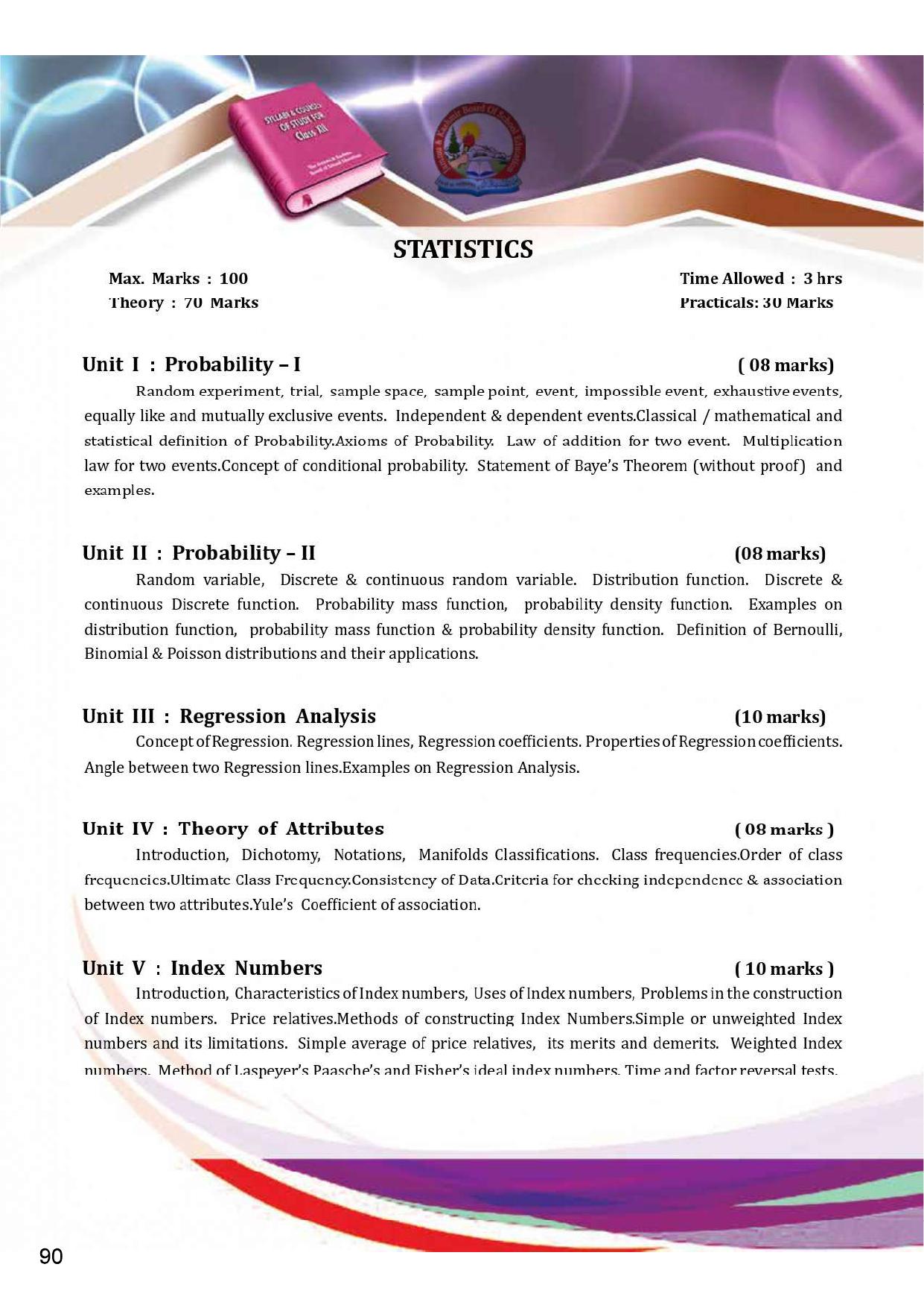 JKBOSE Syllabus for 12th class - Page 96