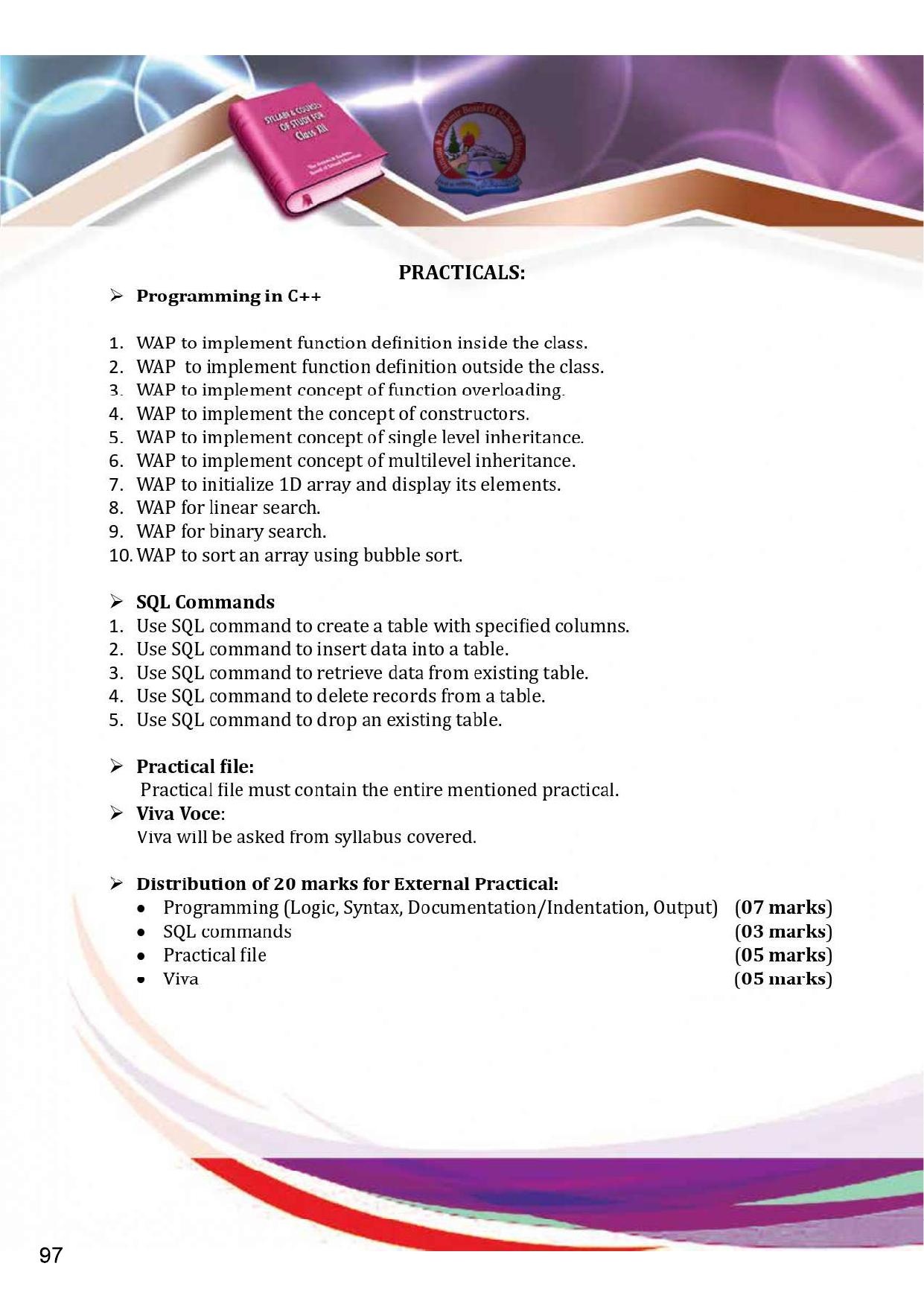 JKBOSE Syllabus for 12th class - Page 103