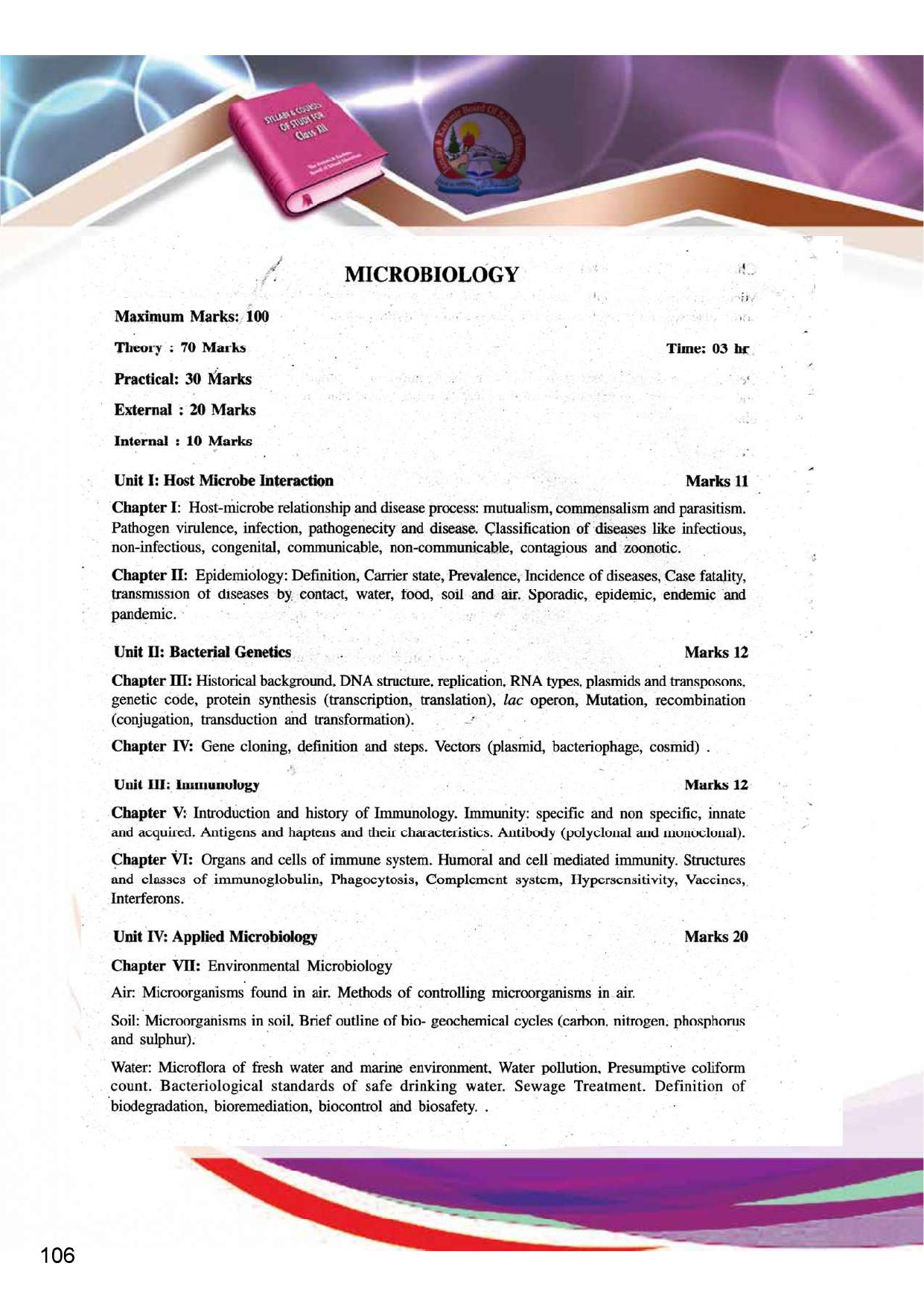 JKBOSE Syllabus for 12th class - Page 112