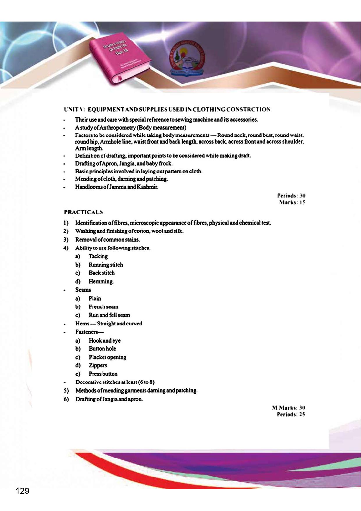 JKBOSE Syllabus for 12th class - Page 135