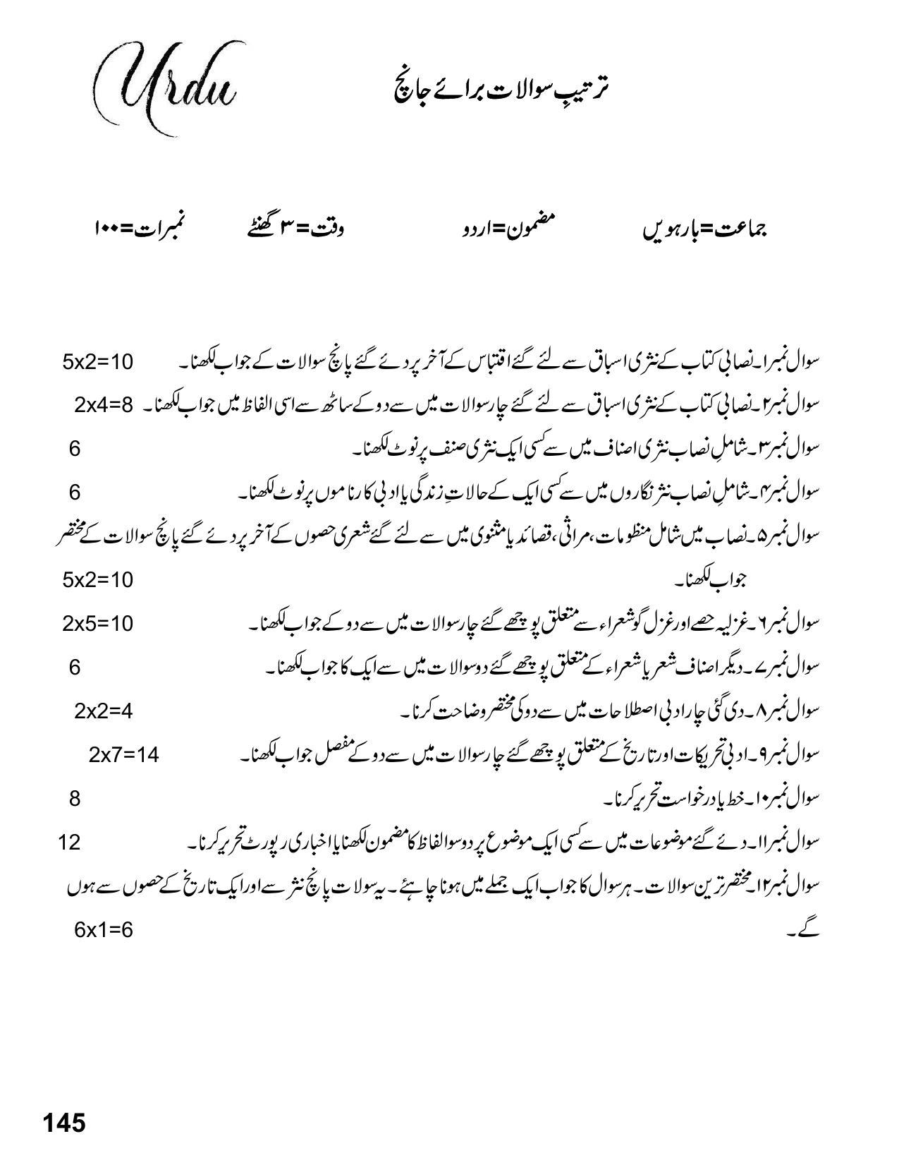 JKBOSE Syllabus for 12th class - Page 151