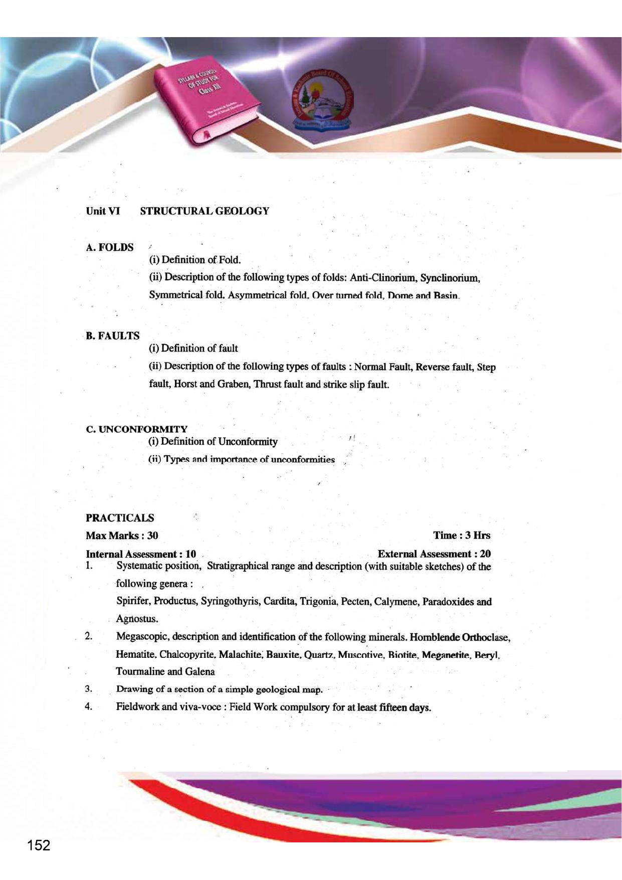 JKBOSE Syllabus for 12th class - Page 158