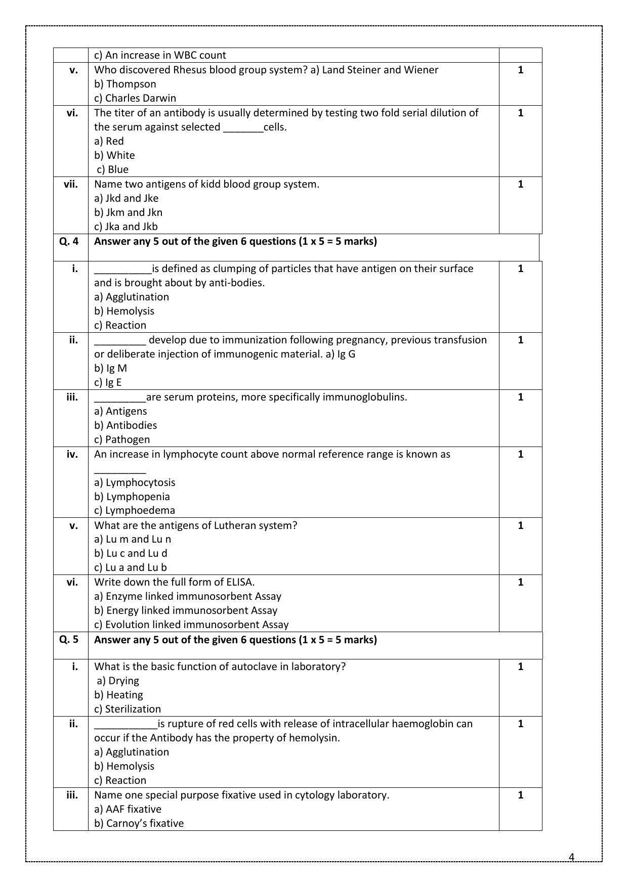CBSE Class 12 Medical Diagnostics (Skill Education) Sample Papers 2023 - Page 4