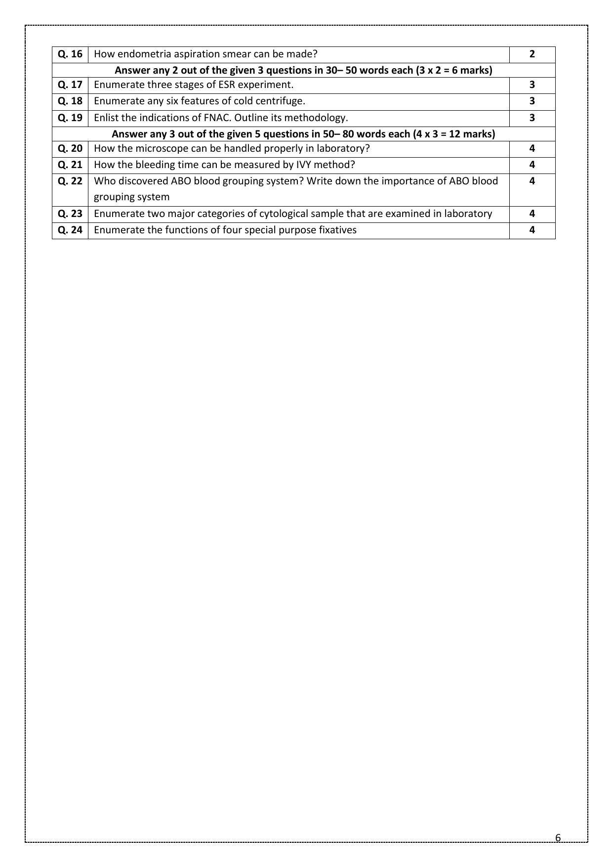 CBSE Class 12 Medical Diagnostics (Skill Education) Sample Papers 2023 - Page 6
