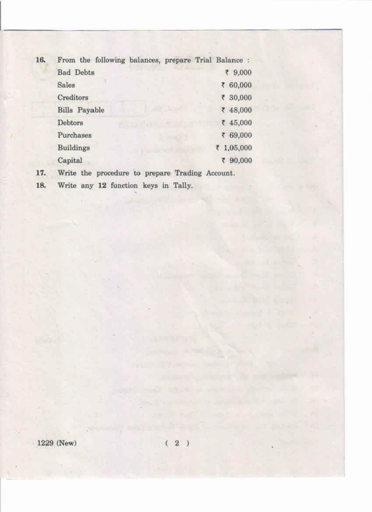 AP Inter 1st Year Accountancy and Tally-I (New) May-2019-Vocational Question Paper - Page 2