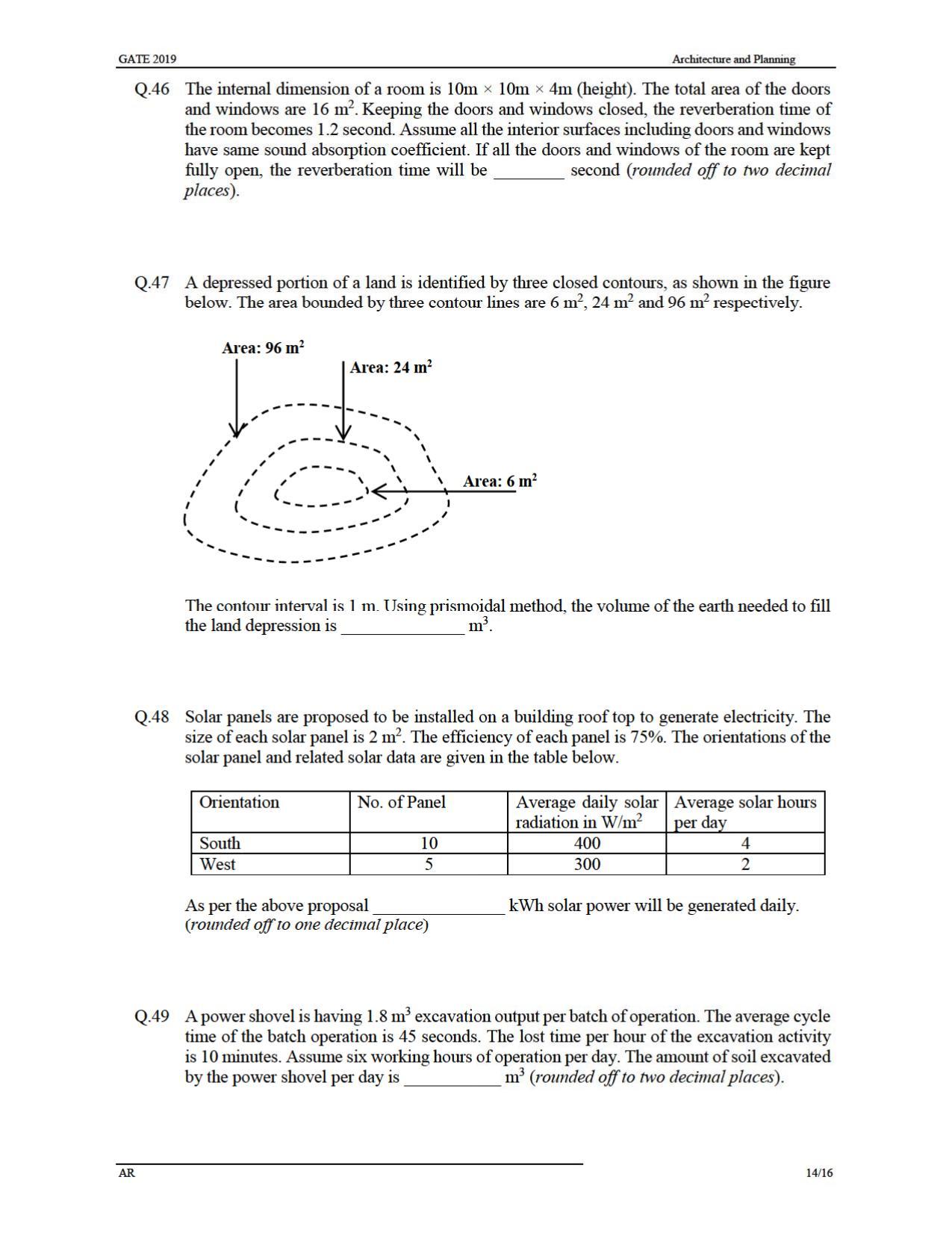 GATE 2019 Architecture and Planning (AR) Question Paper - Page 18