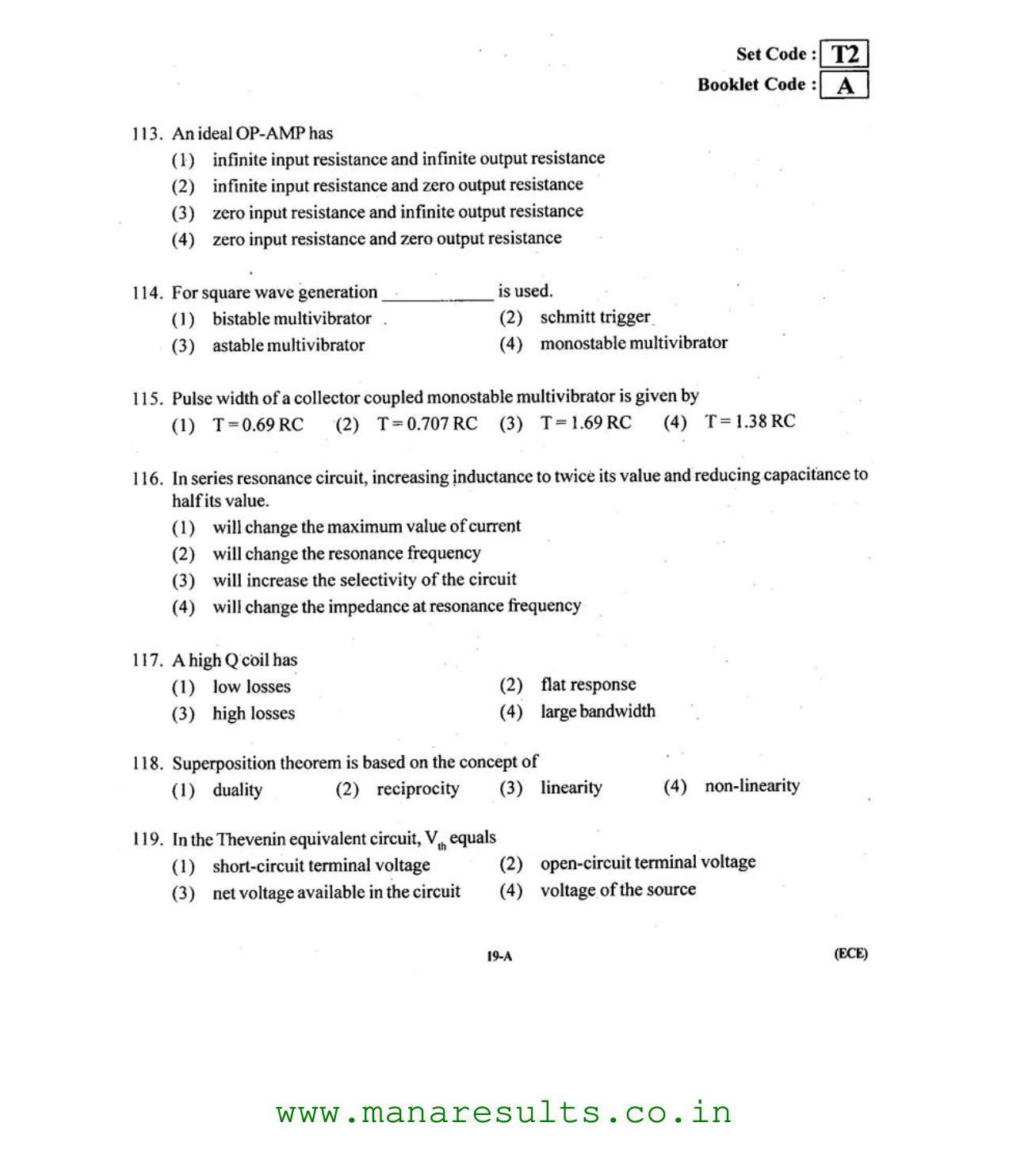 AP ECET 2015 Electronics and Communication Engineering Old Previous Question Papers - Page 18