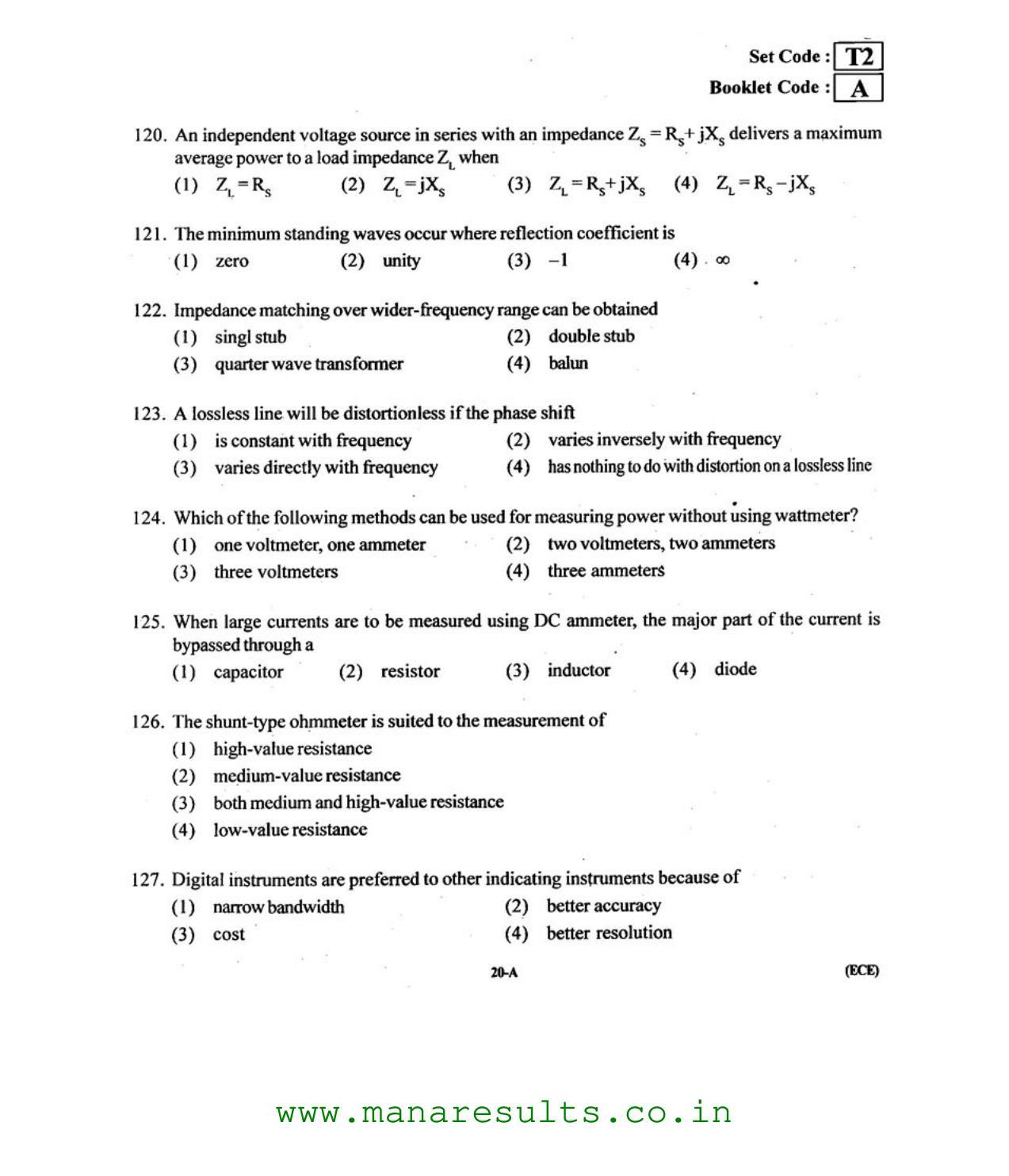 AP ECET 2015 Electronics and Communication Engineering Old Previous Question Papers - Page 19