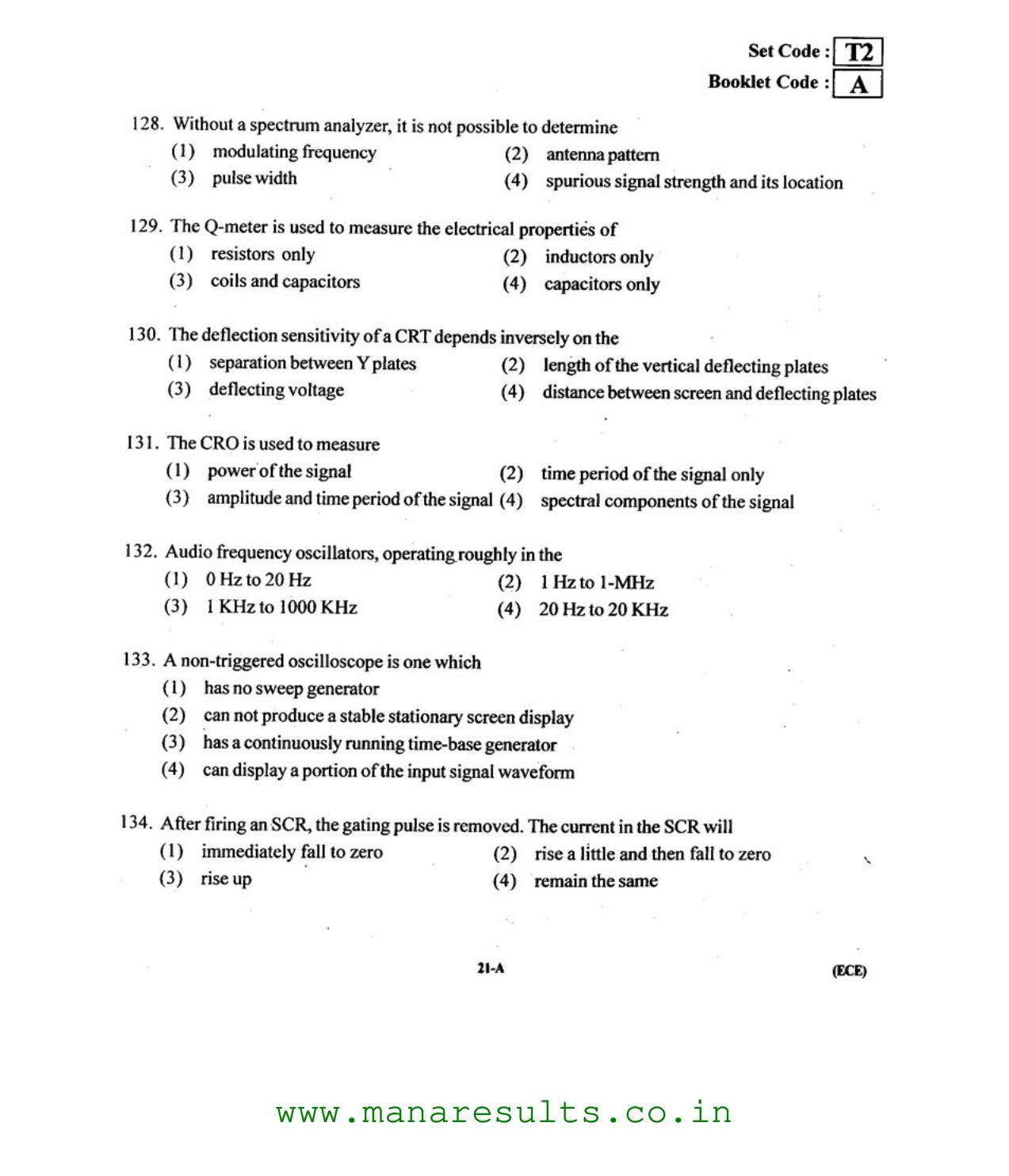 AP ECET 2015 Electronics and Communication Engineering Old Previous Question Papers - Page 20