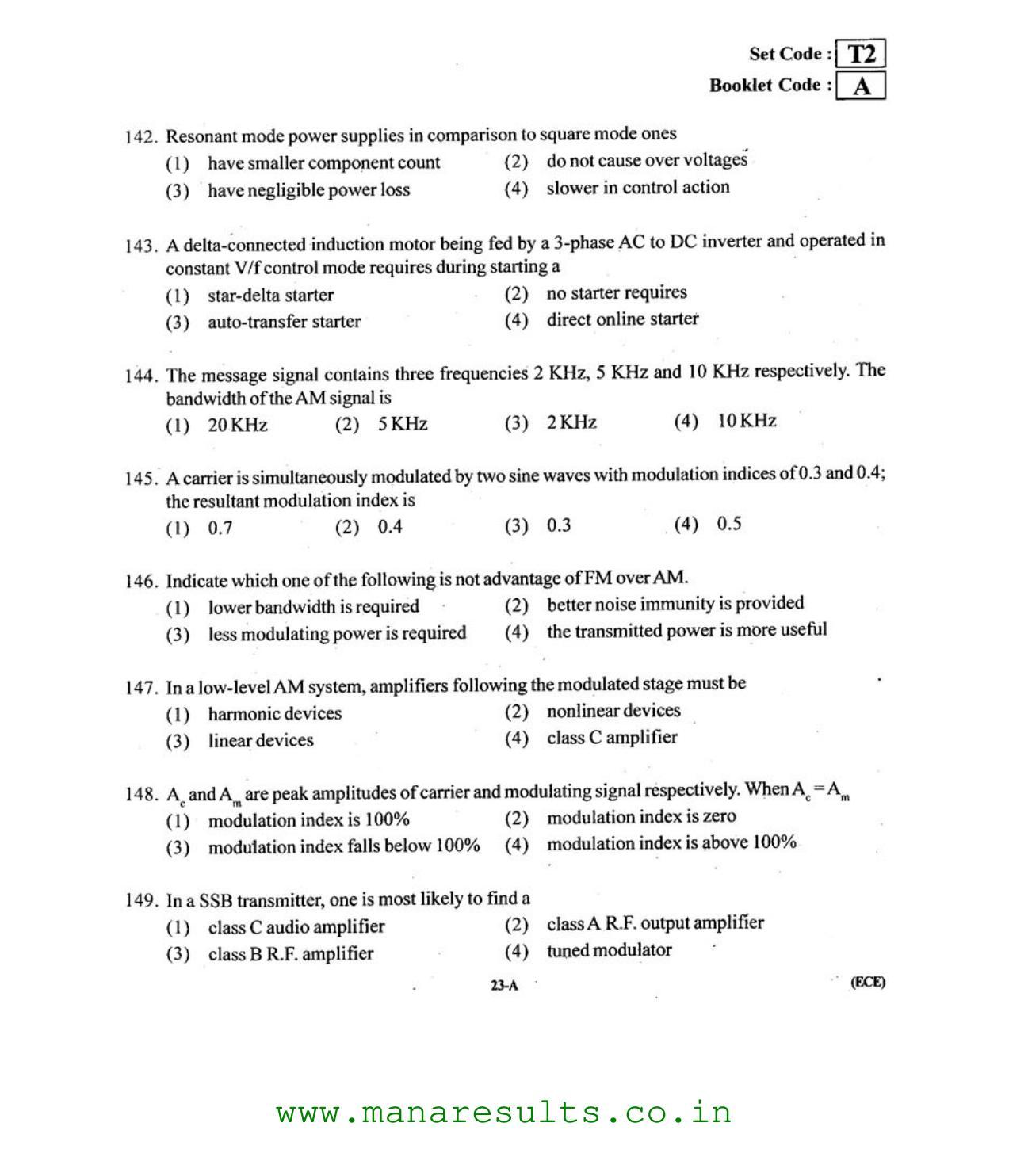 AP ECET 2015 Electronics and Communication Engineering Old Previous Question Papers - Page 22