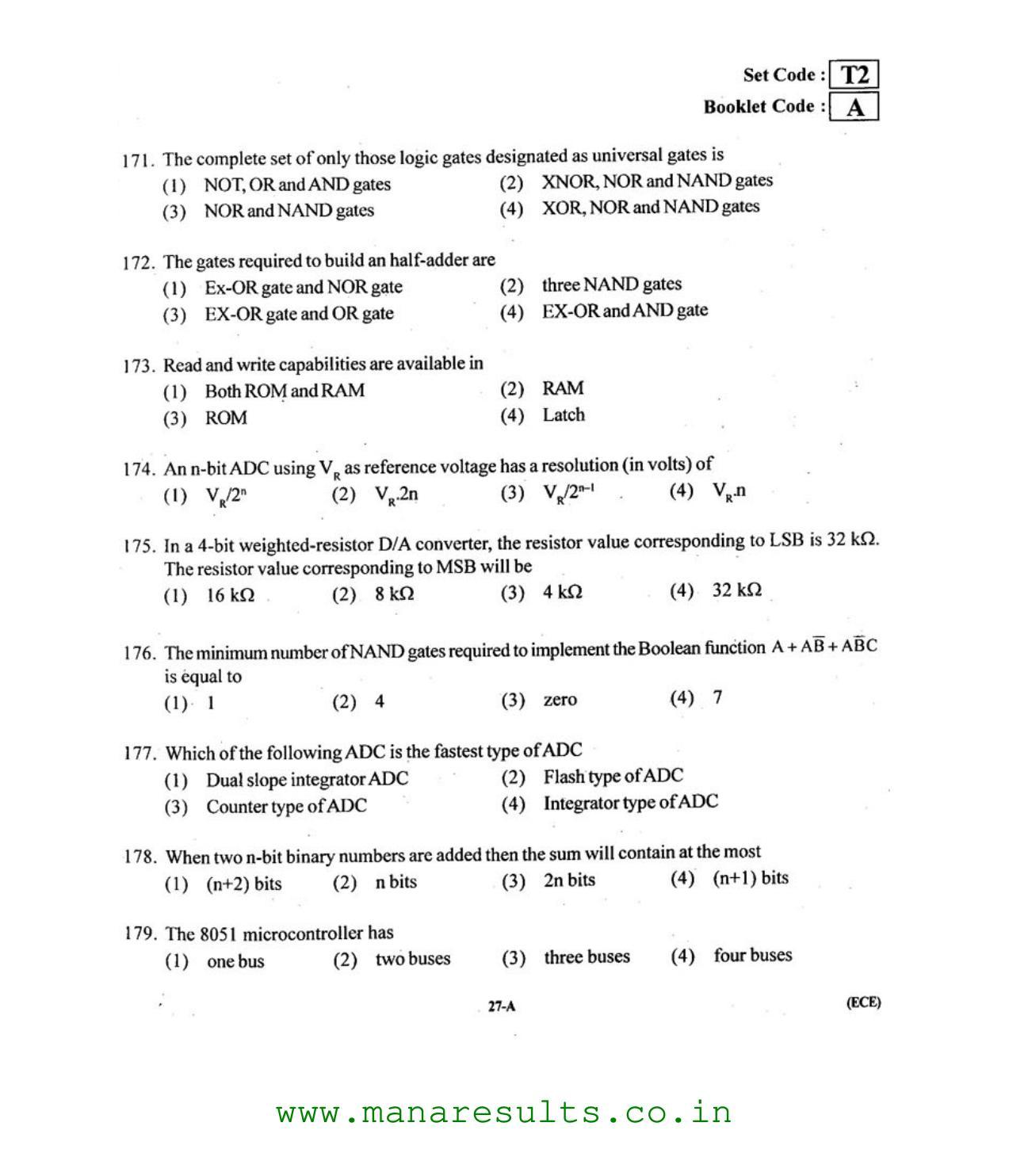 AP ECET 2015 Electronics and Communication Engineering Old Previous Question Papers - Page 26