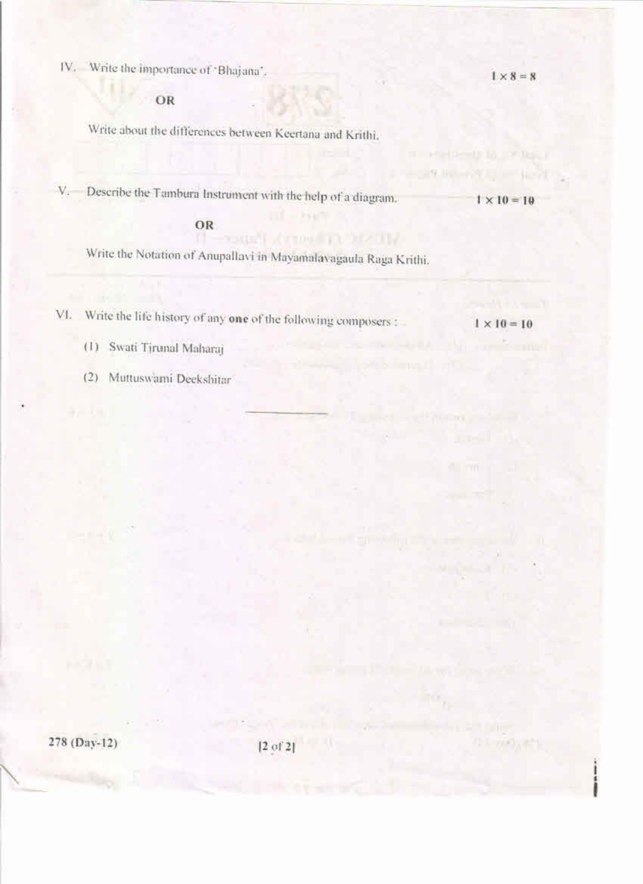 AP Inter 2nd Year Music-II (EM) May-2019-General Question Paper - Page 2