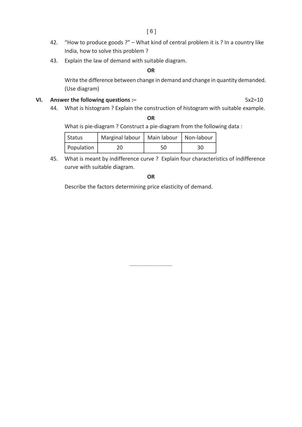 Tripura Board Economics Question Paper 2023 - Page 6