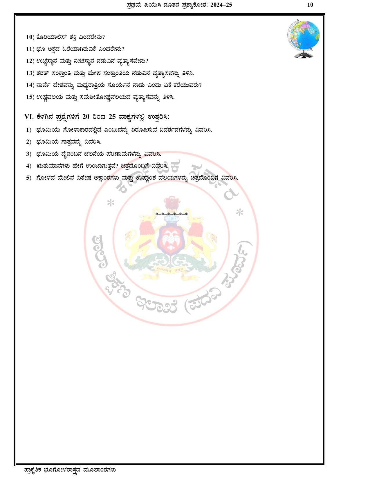 Karnataka 1st PUC Question Bank 2025 - Geography Kannada - Page 13