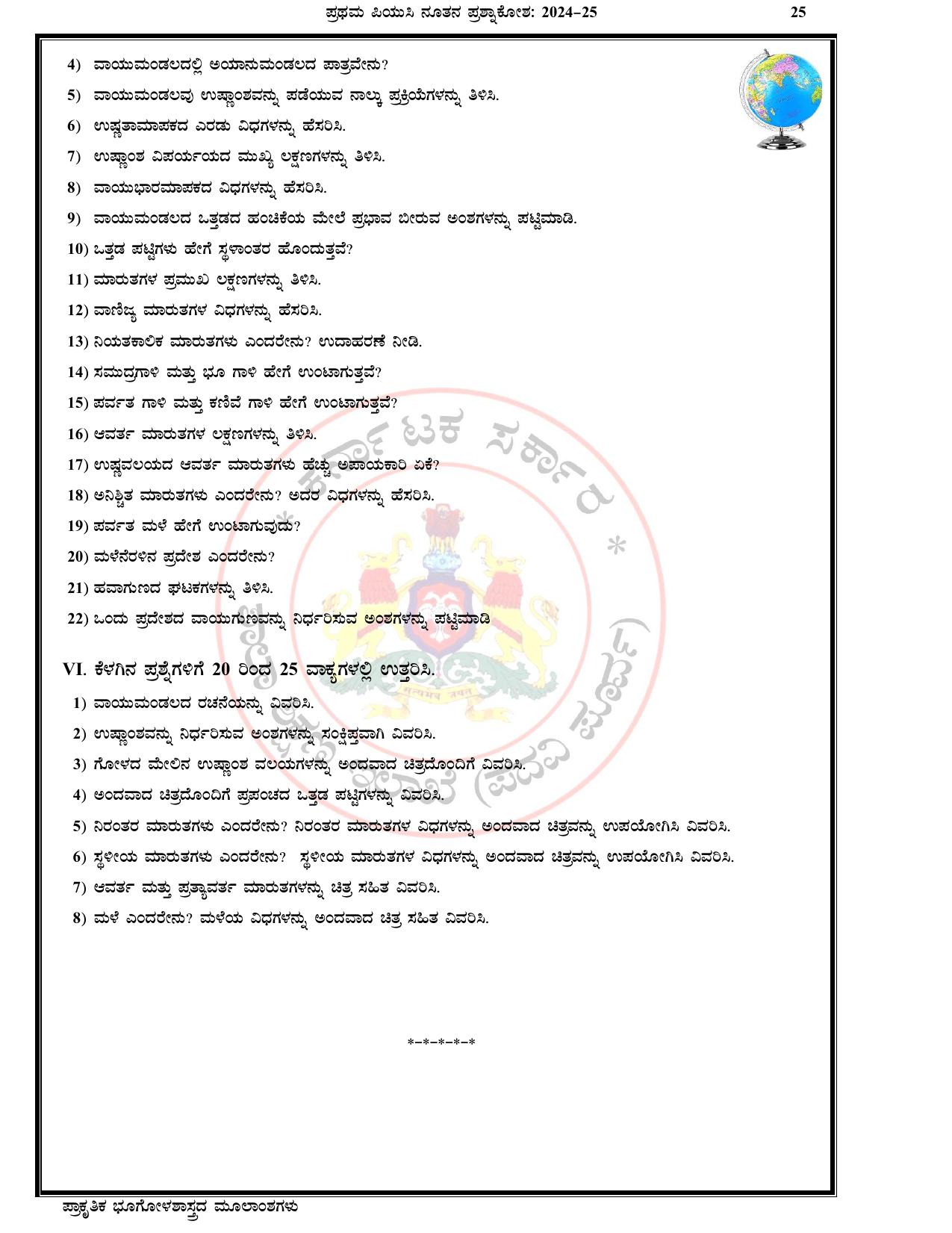 Karnataka 1st PUC Question Bank 2025 - Geography Kannada - Page 28