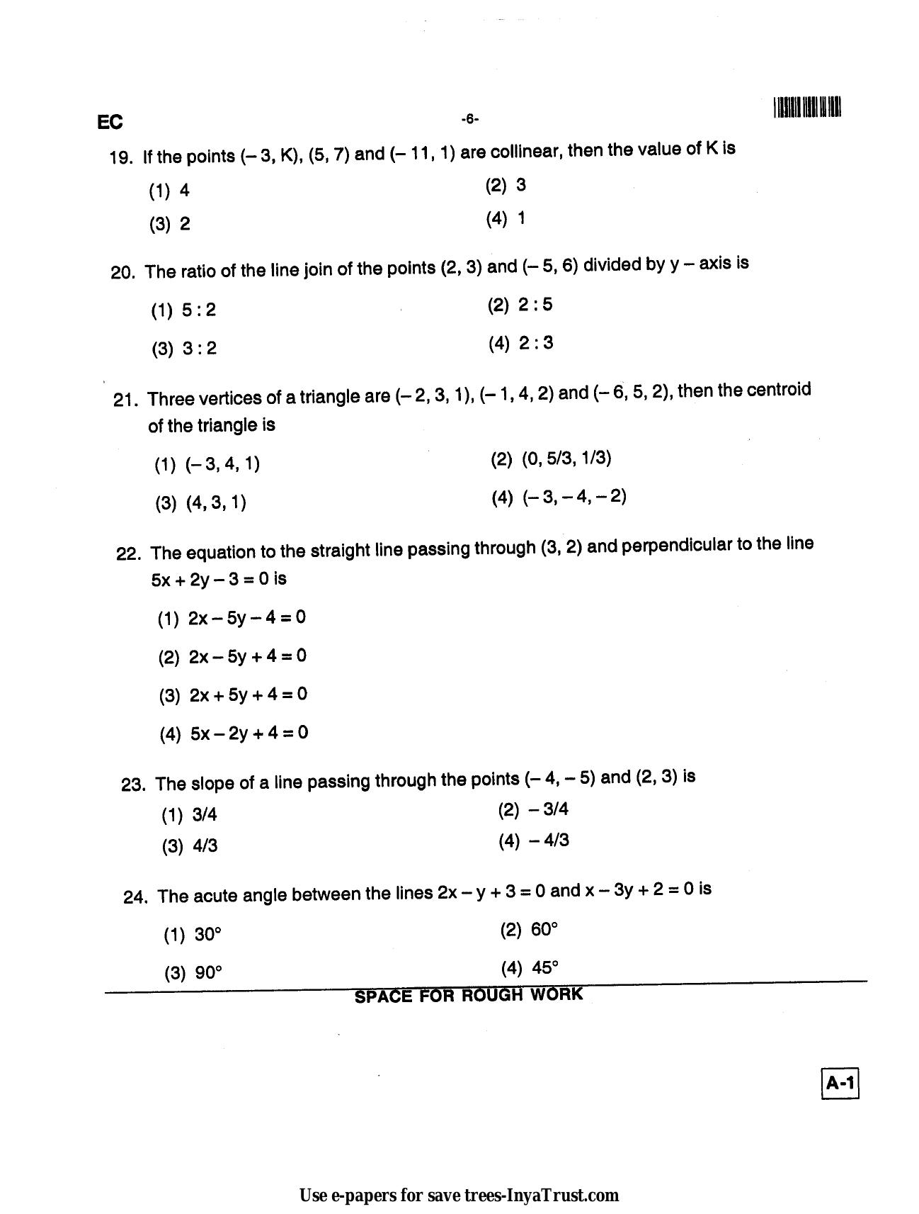 Karnataka Diploma CET- 2013 Electronics and Communication Engineering Question Paper - Page 6