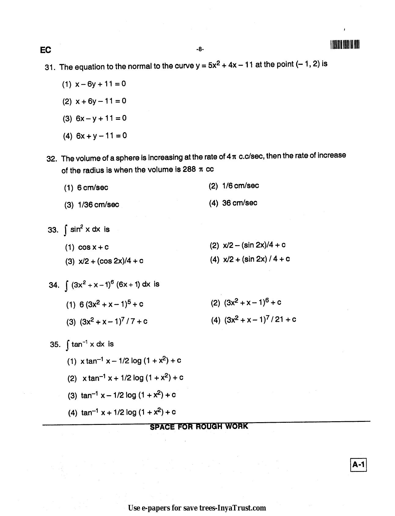 Karnataka Diploma CET- 2013 Electronics and Communication Engineering Question Paper - Page 8