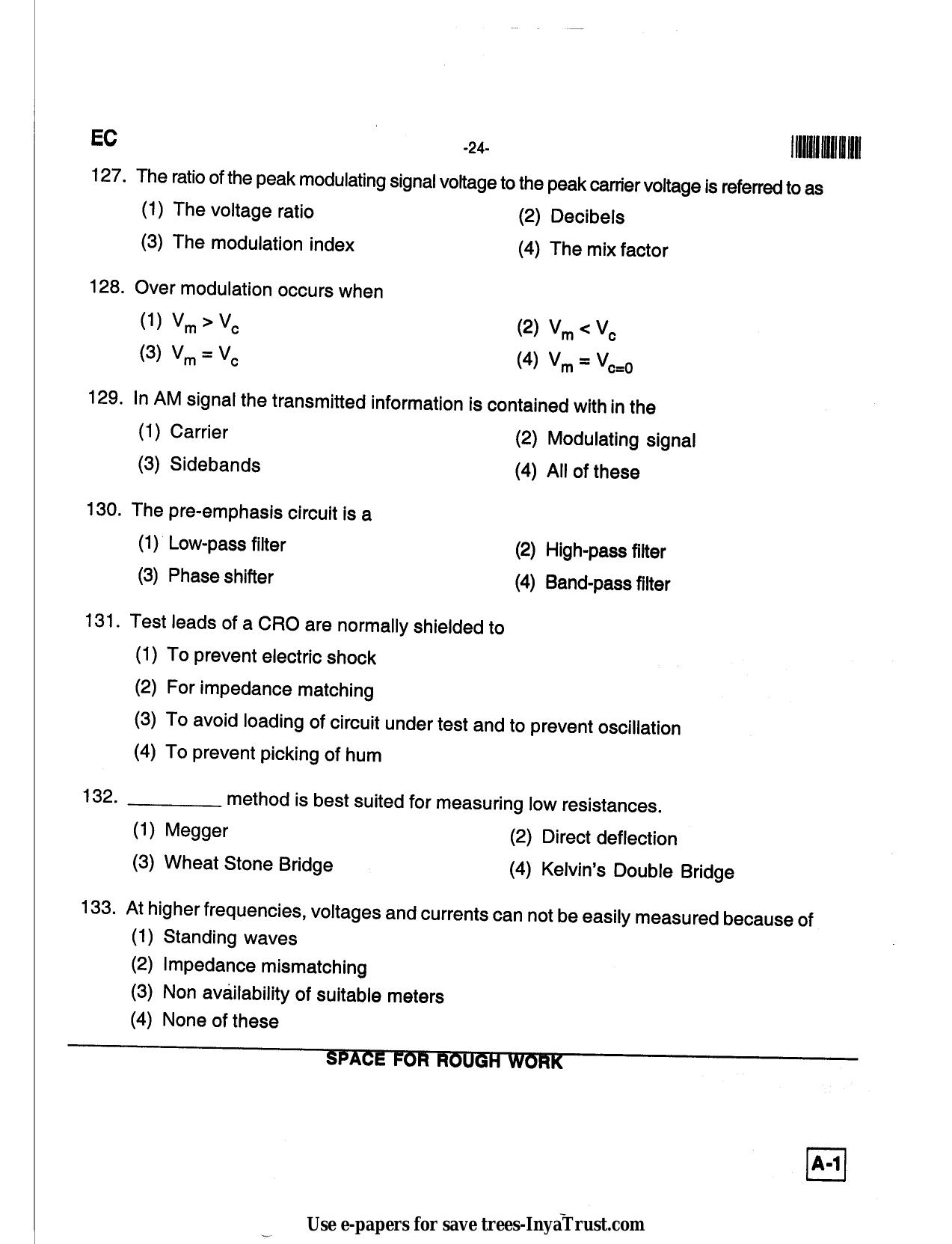 Karnataka Diploma CET- 2013 Electronics and Communication Engineering Question Paper - Page 24