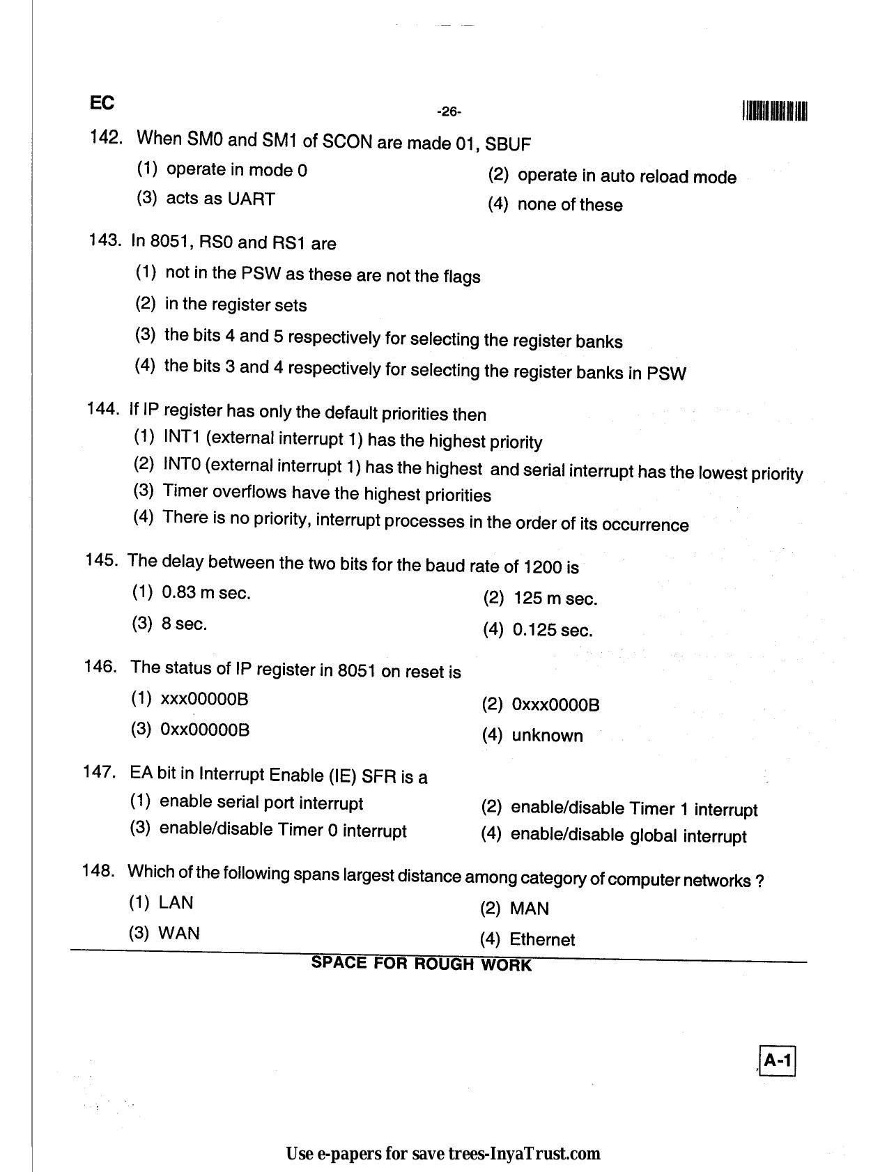 Karnataka Diploma CET- 2013 Electronics and Communication Engineering Question Paper - Page 26