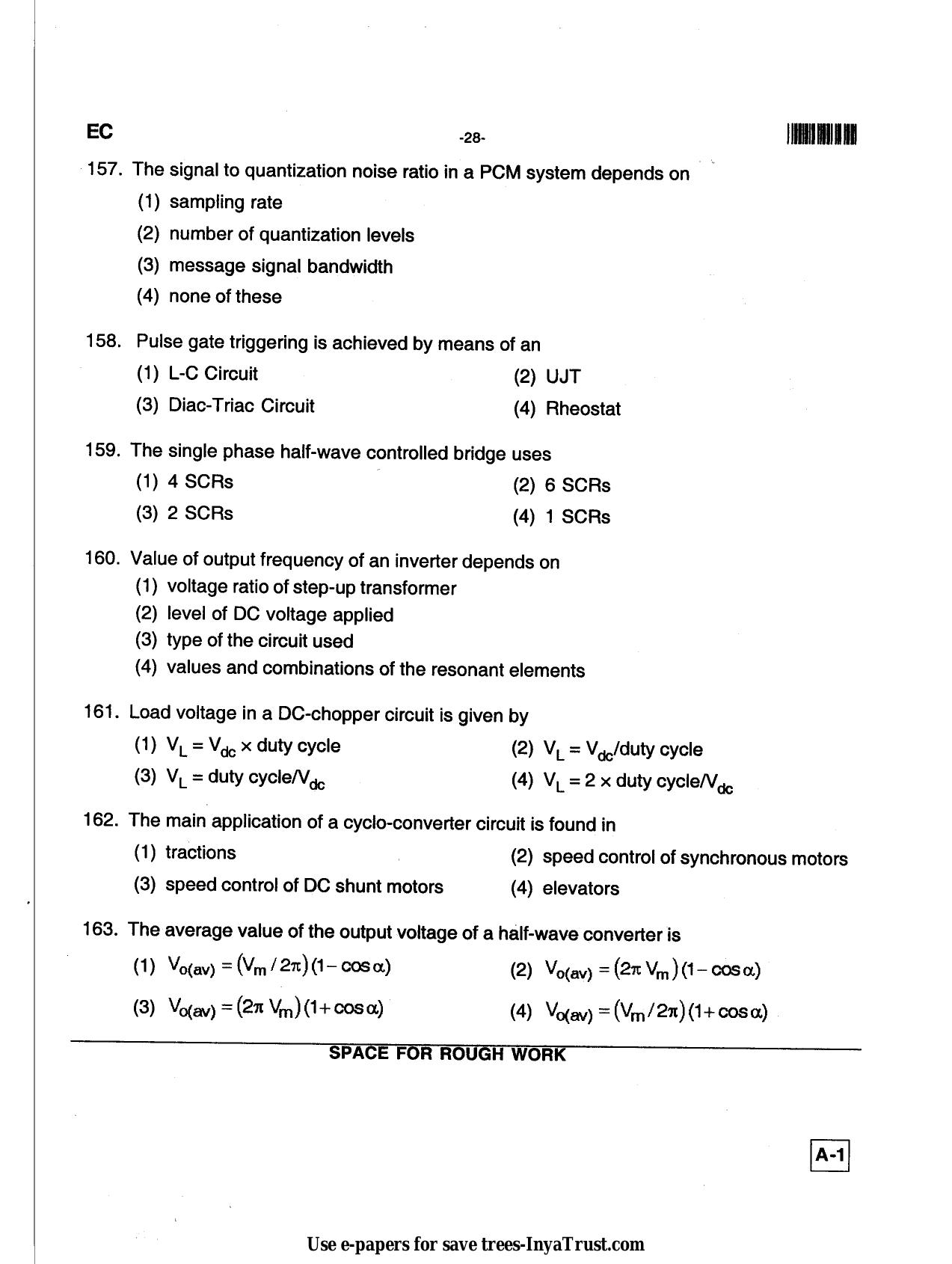 Karnataka Diploma CET- 2013 Electronics and Communication Engineering Question Paper - Page 28