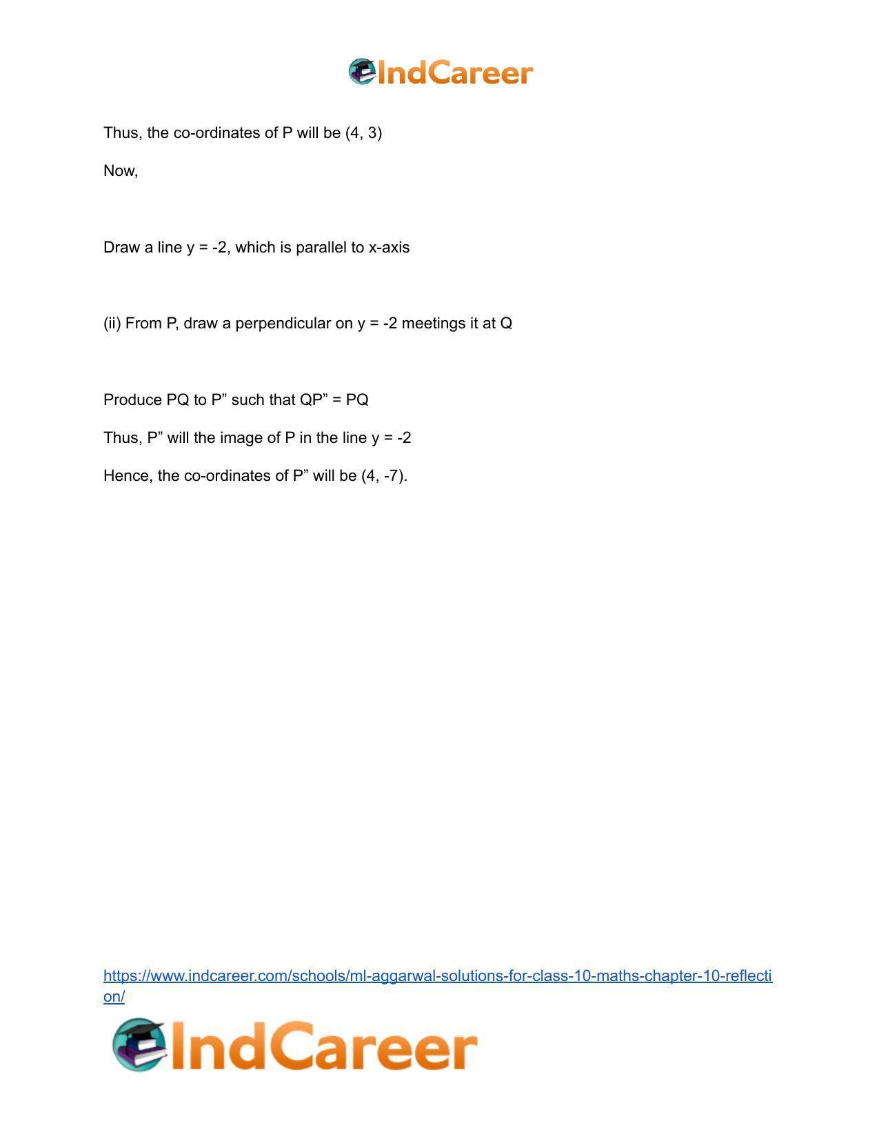 ML Aggarwal Solutions for Class 10 Maths Chapter 10- Reflection - Page 16