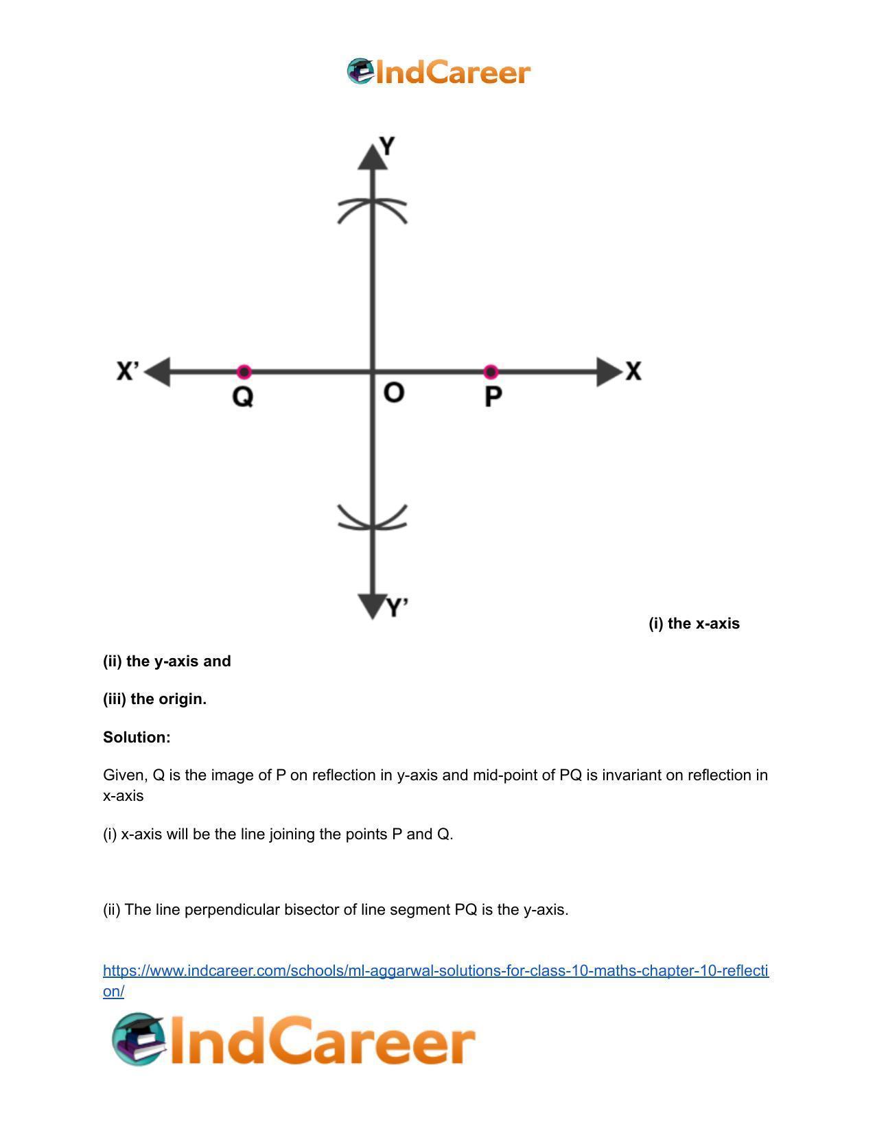 ML Aggarwal Solutions for Class 10 Maths Chapter 10- Reflection - Page 26