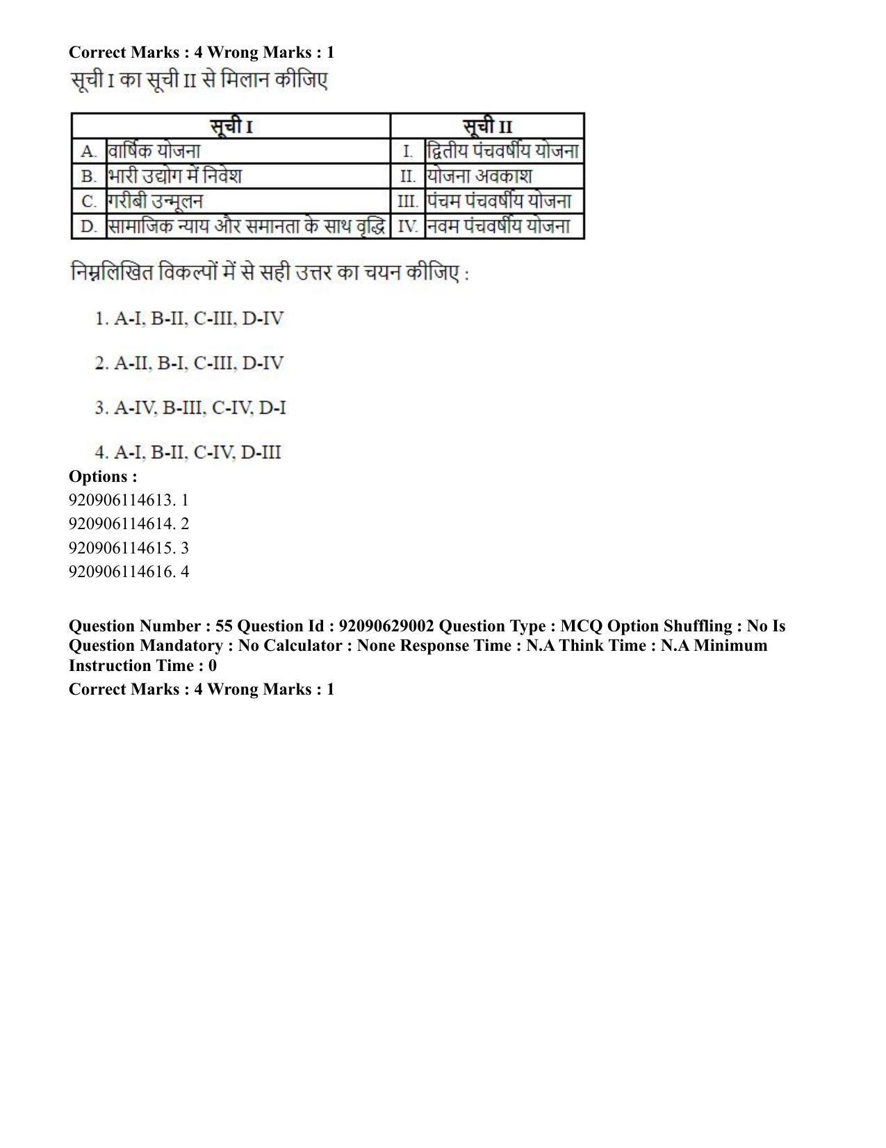 CUET PG 2023: HUQP06 – Dev. and Labour studies (Hin) - Shift 1 (27-06-2023) Question Paper - Page 59