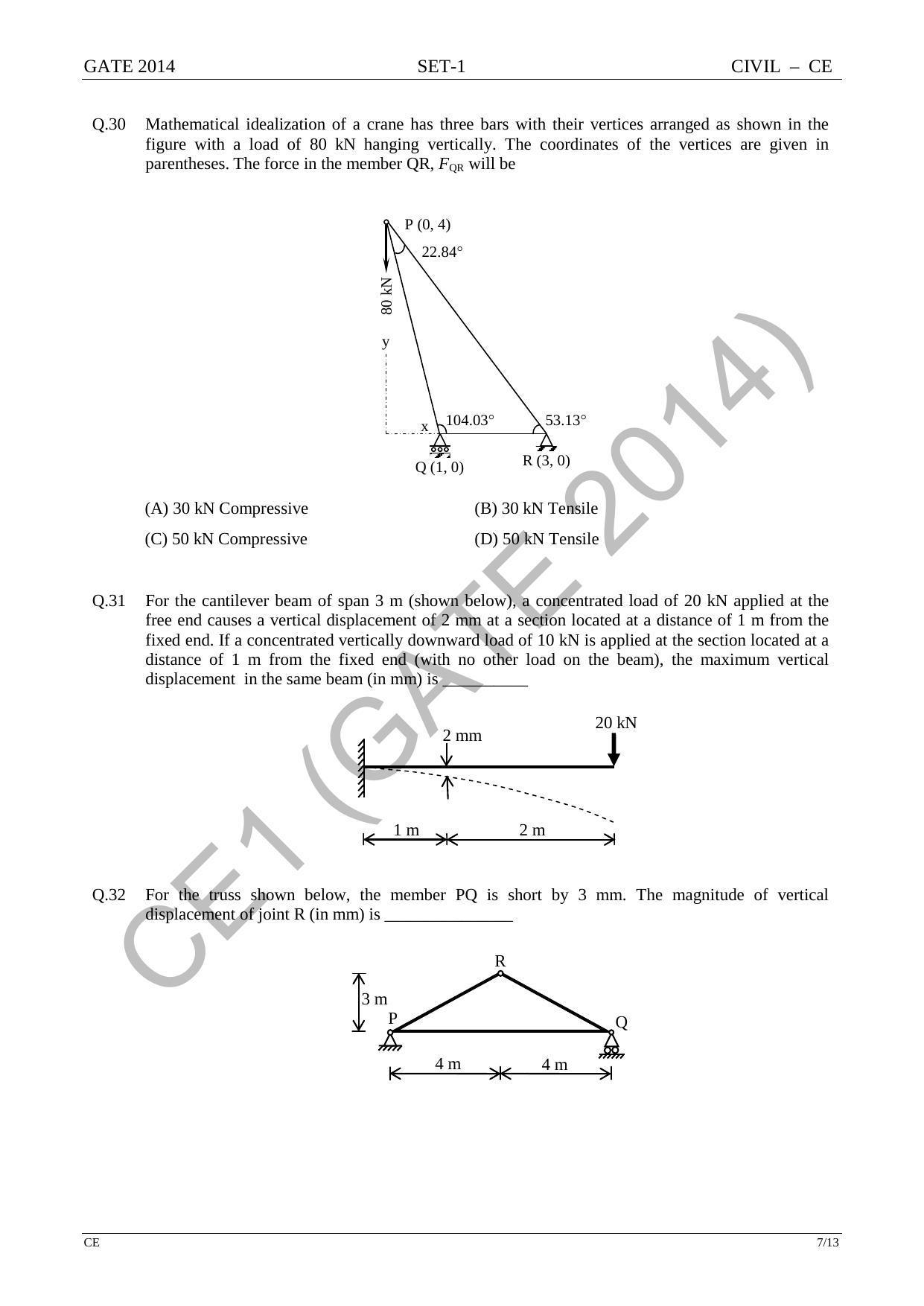 GATE 2014 Civil Engineering (CE) Question Paper with Answer Key - Page 14